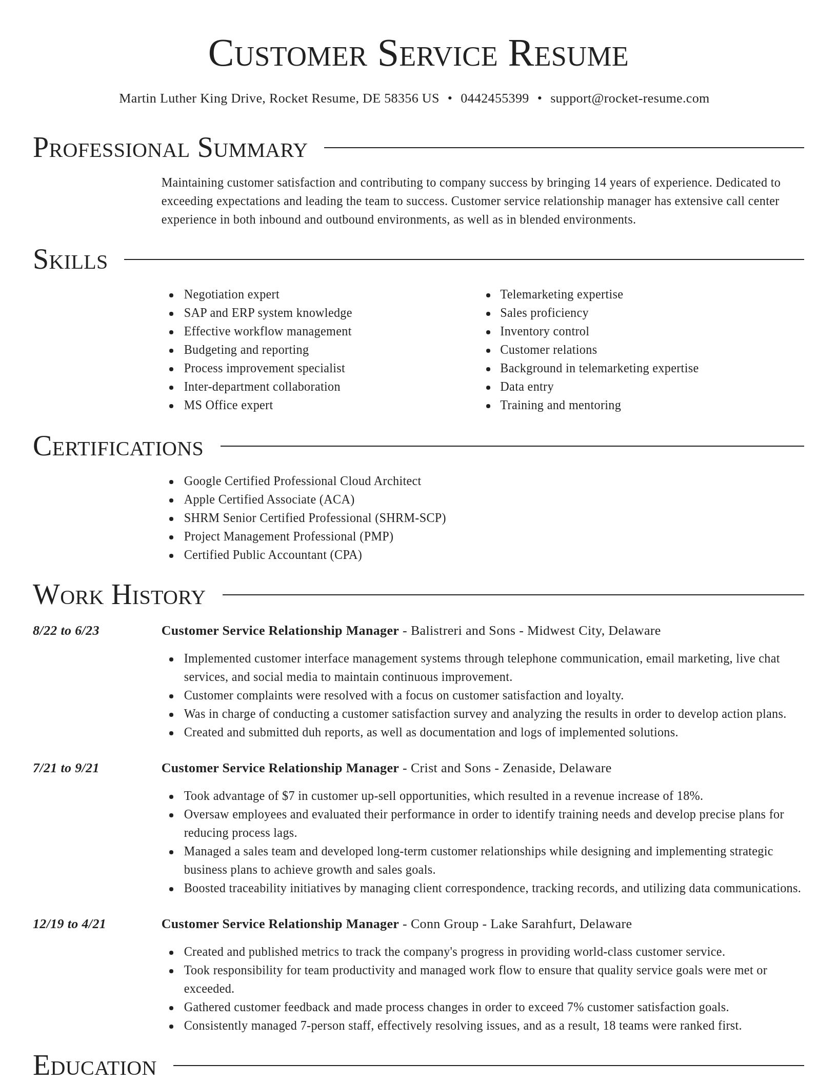 Director resume template