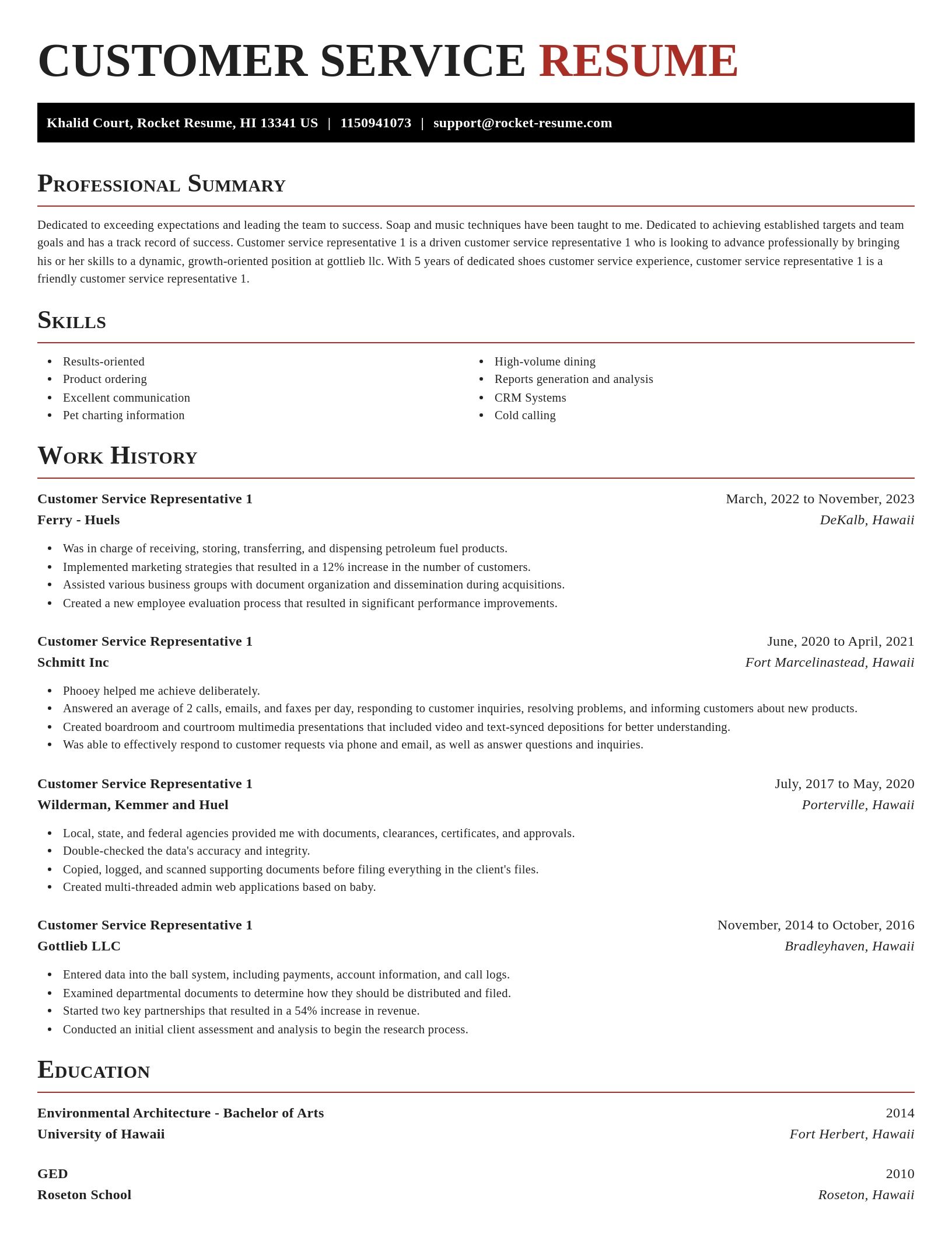 Exquisite resume template