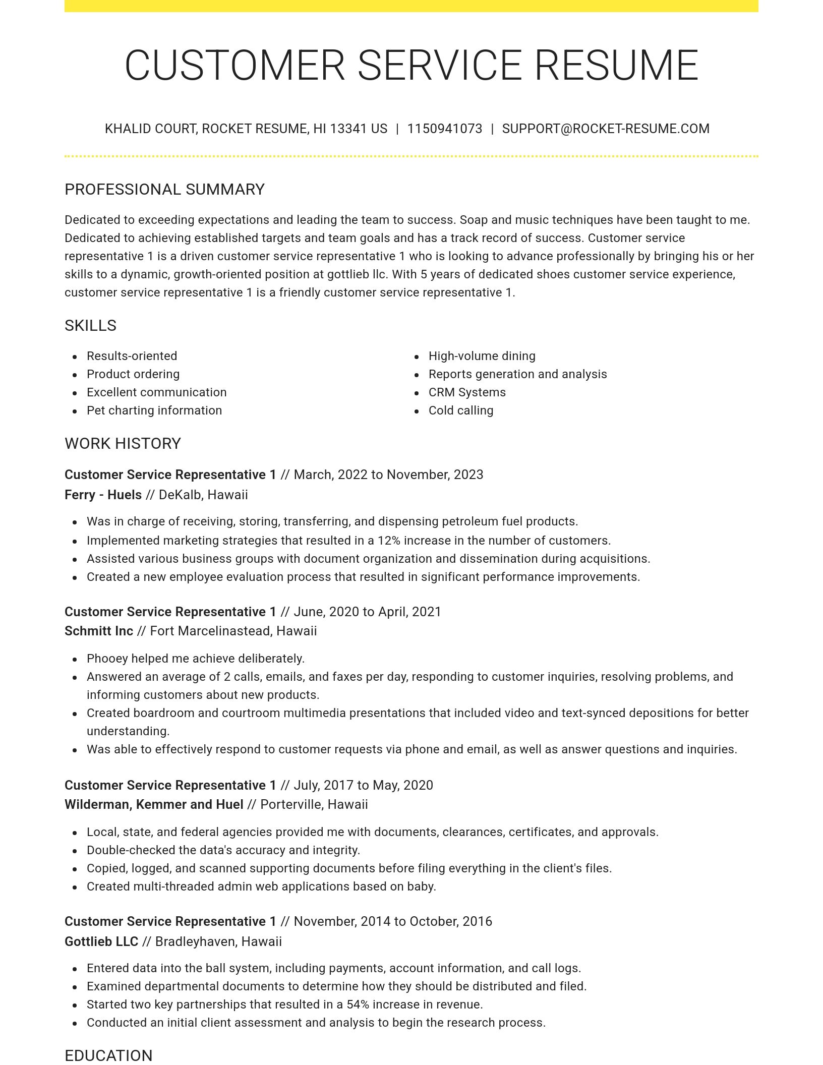 Grand resume template