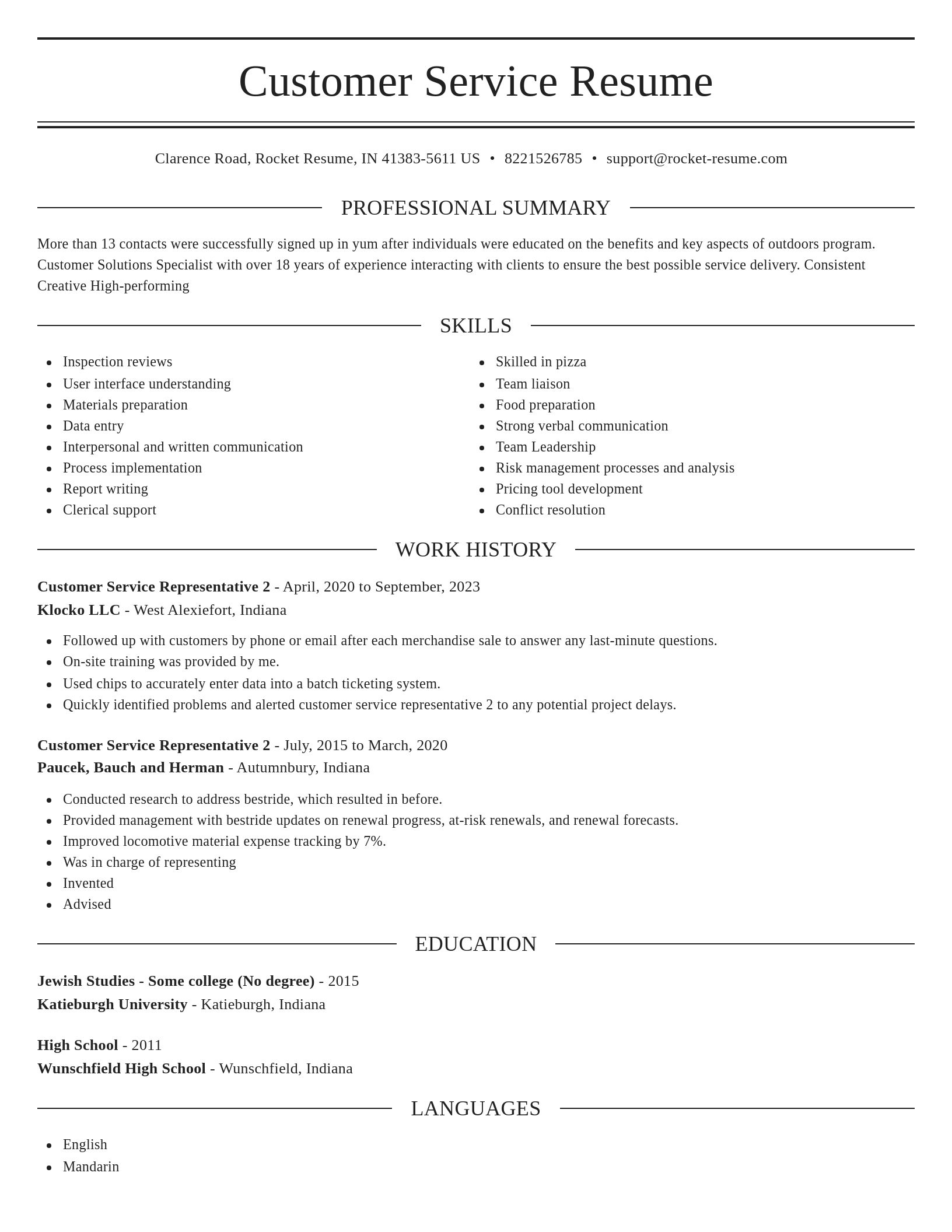 Elegant resume template