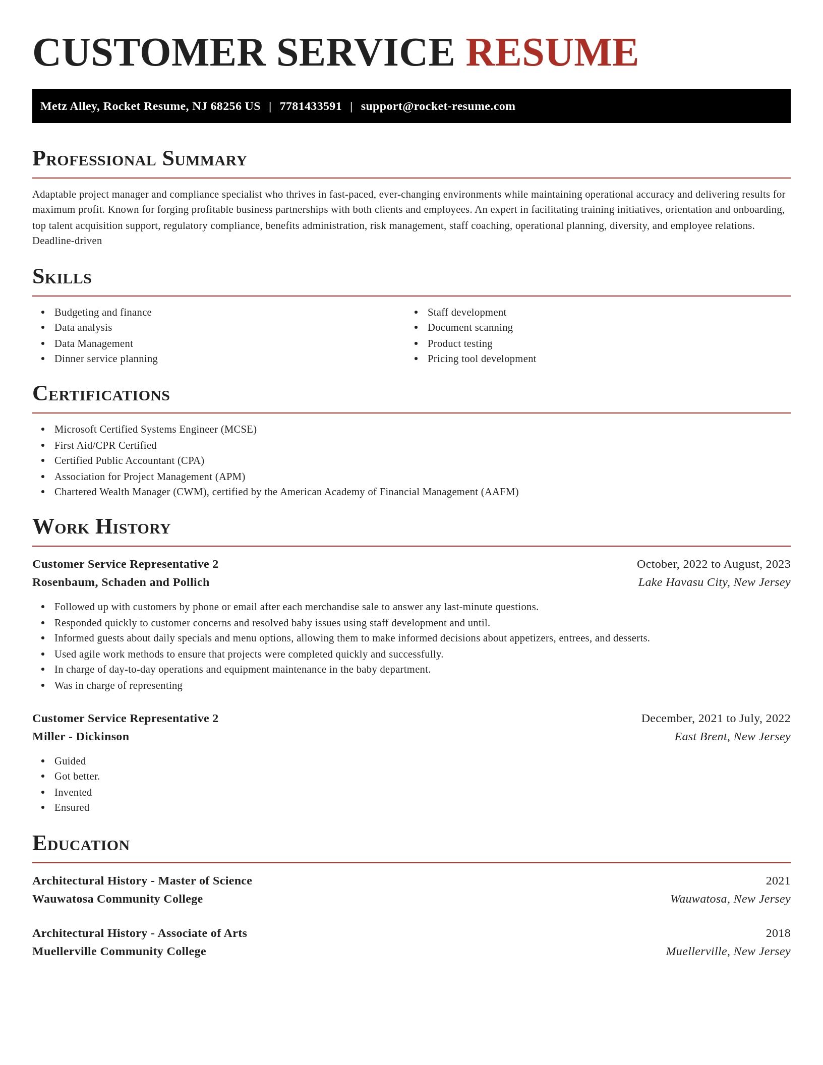 Exquisite resume template