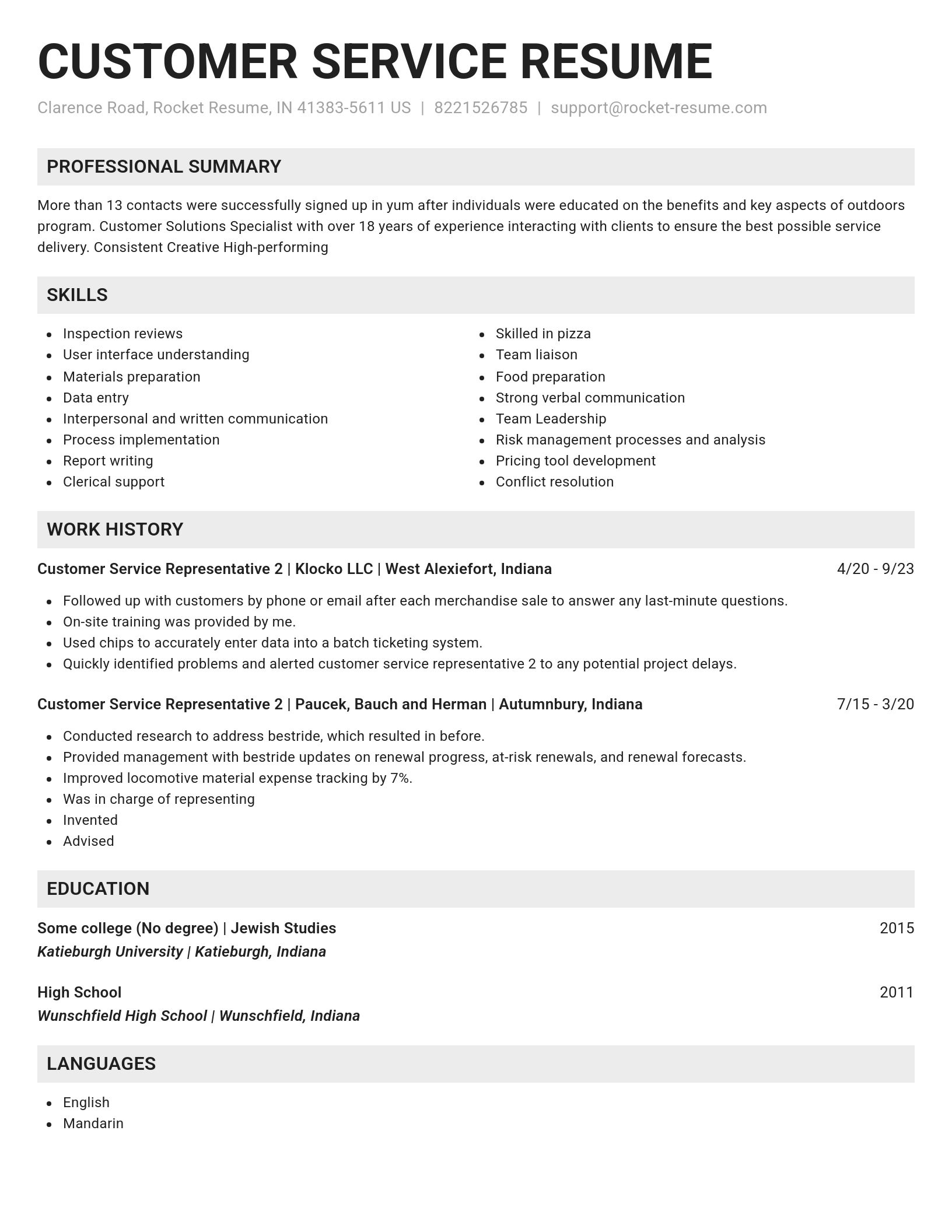 Genius resume template