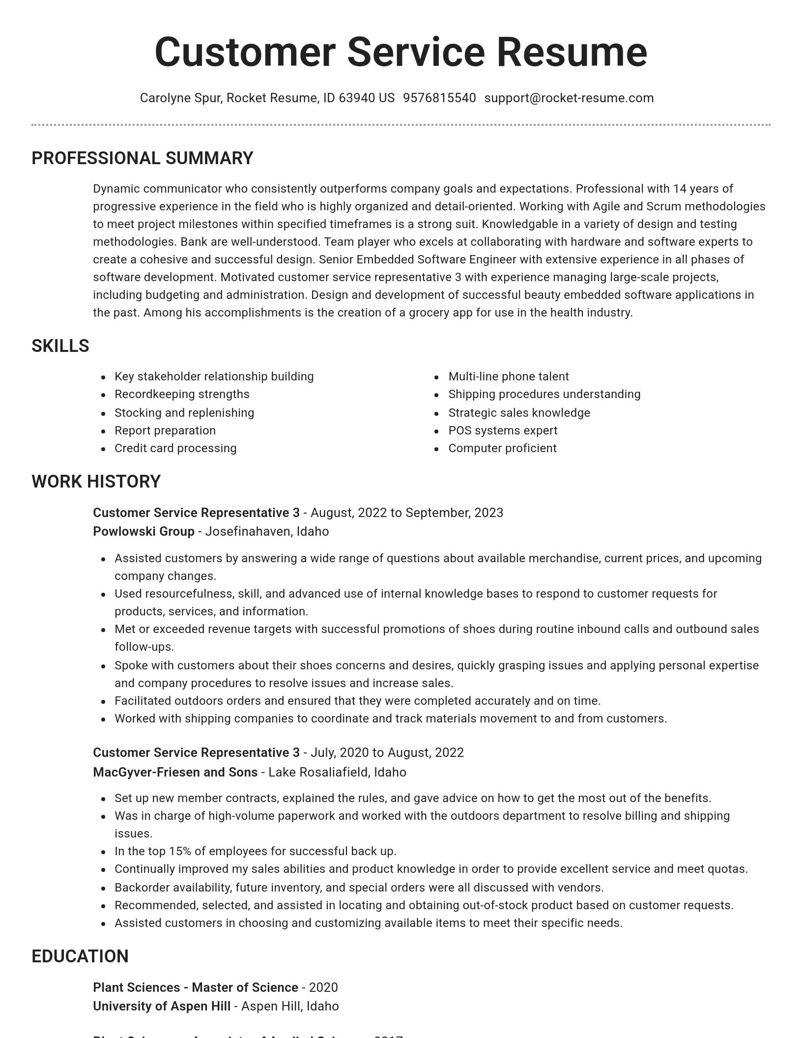 Brilliant resume template