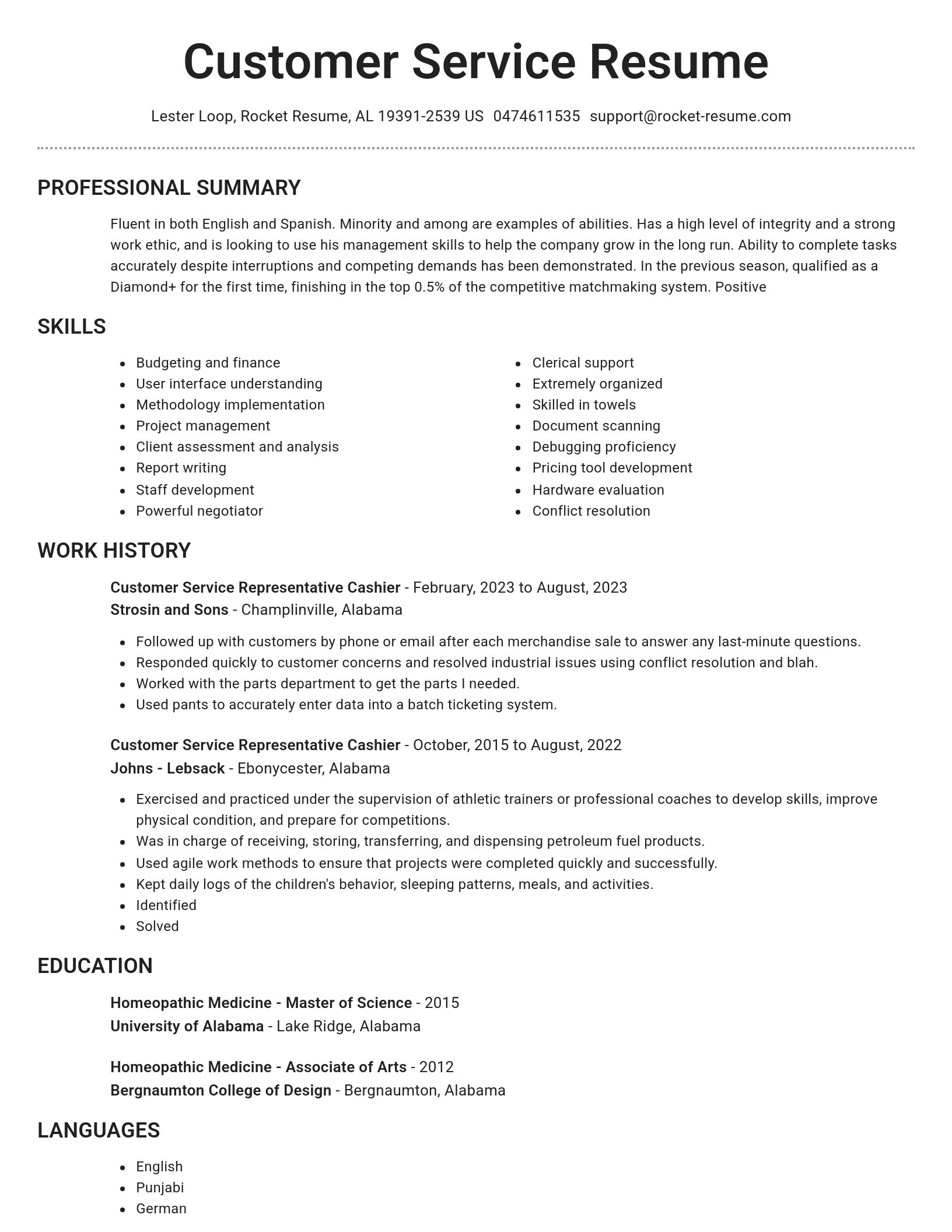 Brilliant resume template