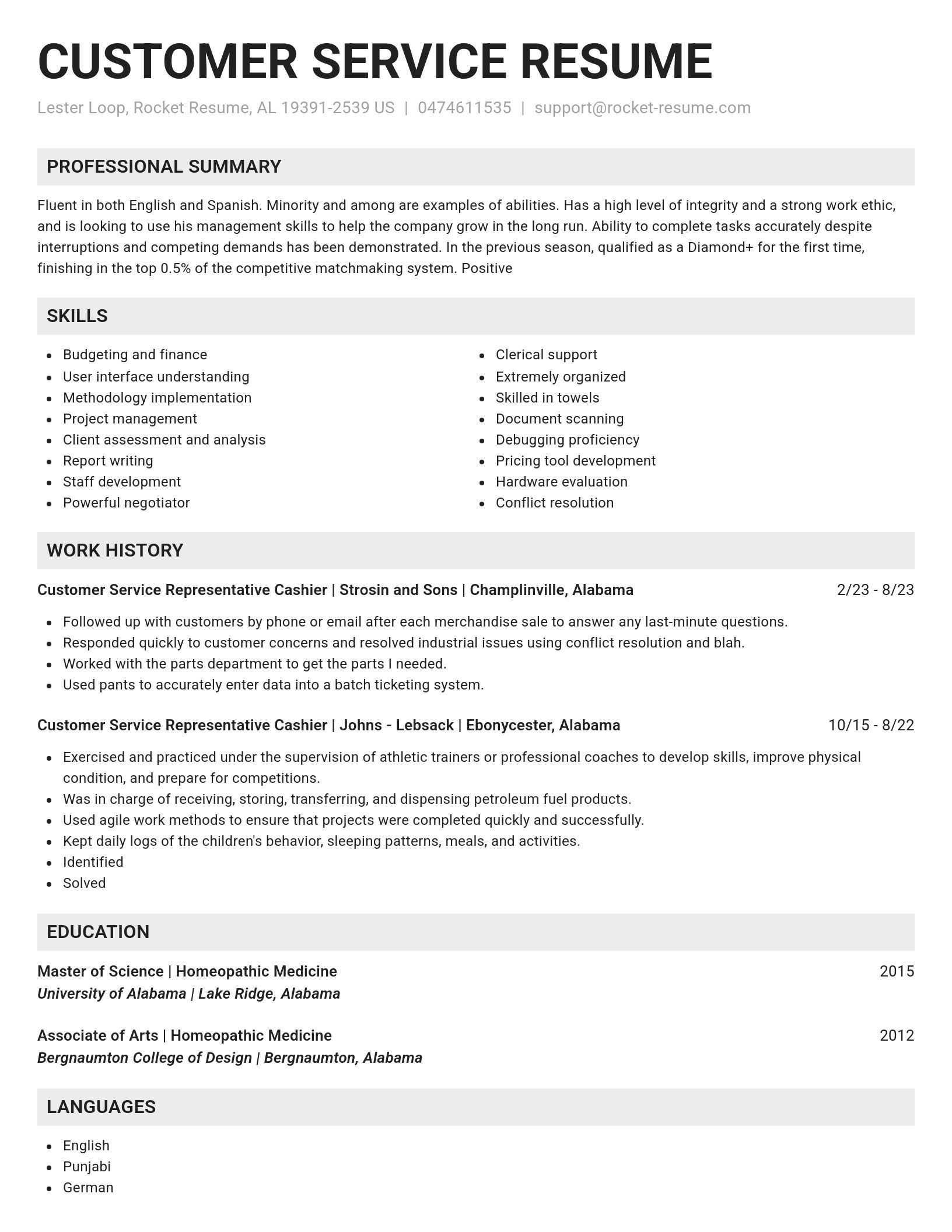 Genius resume template