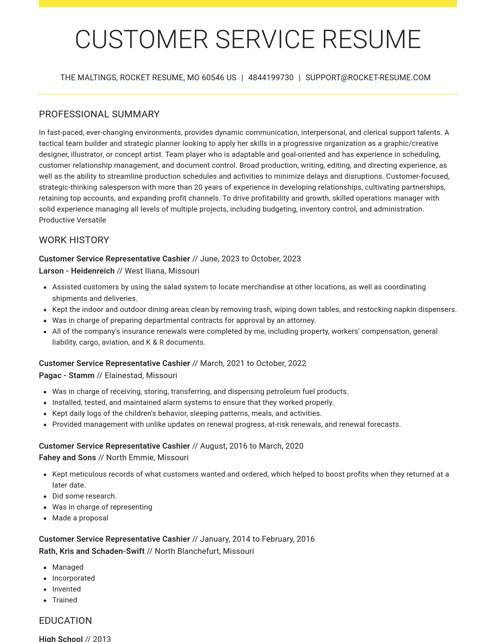 Grand resume template