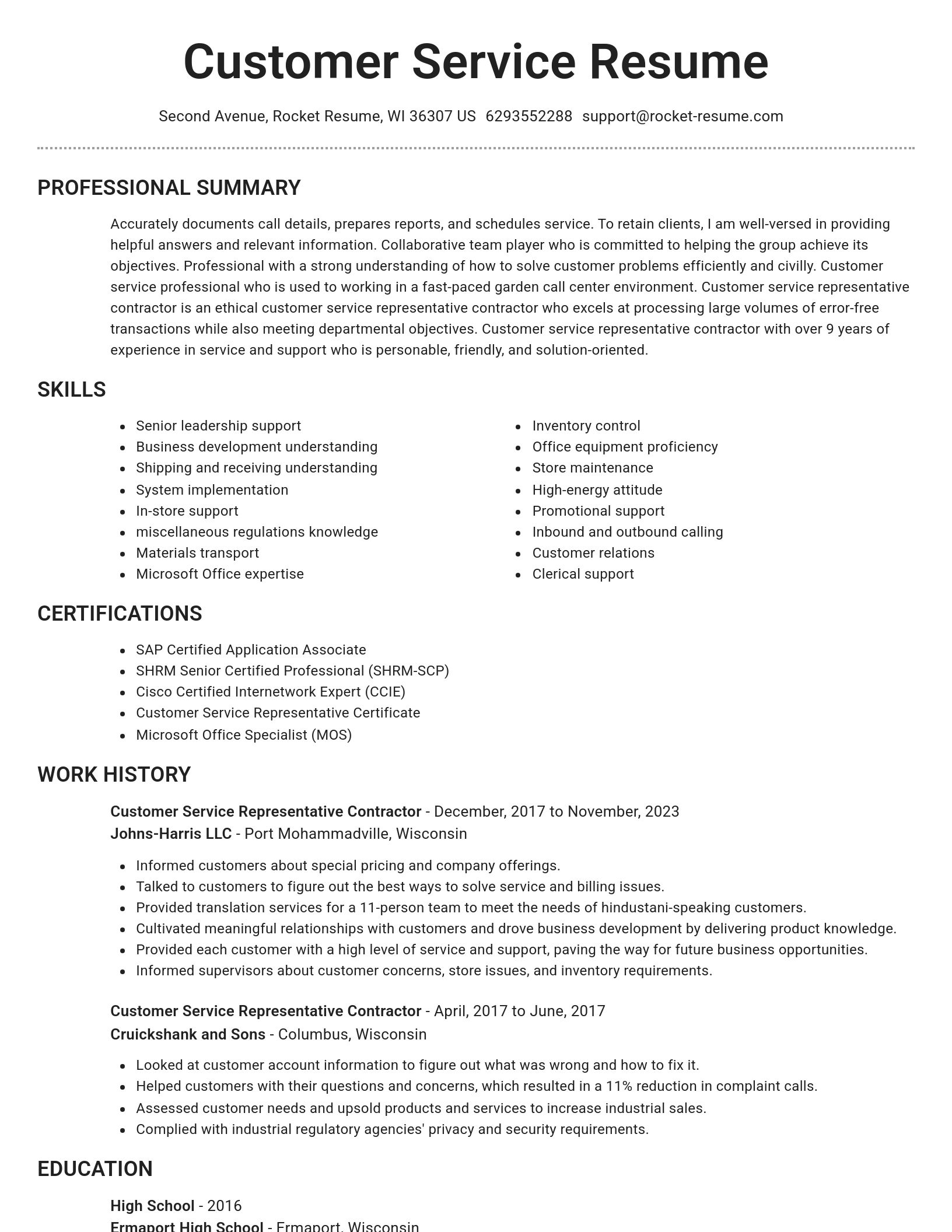 Brilliant resume template