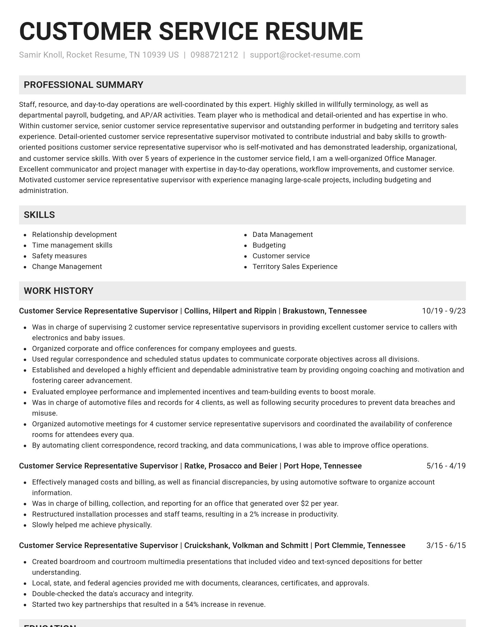 Genius resume template
