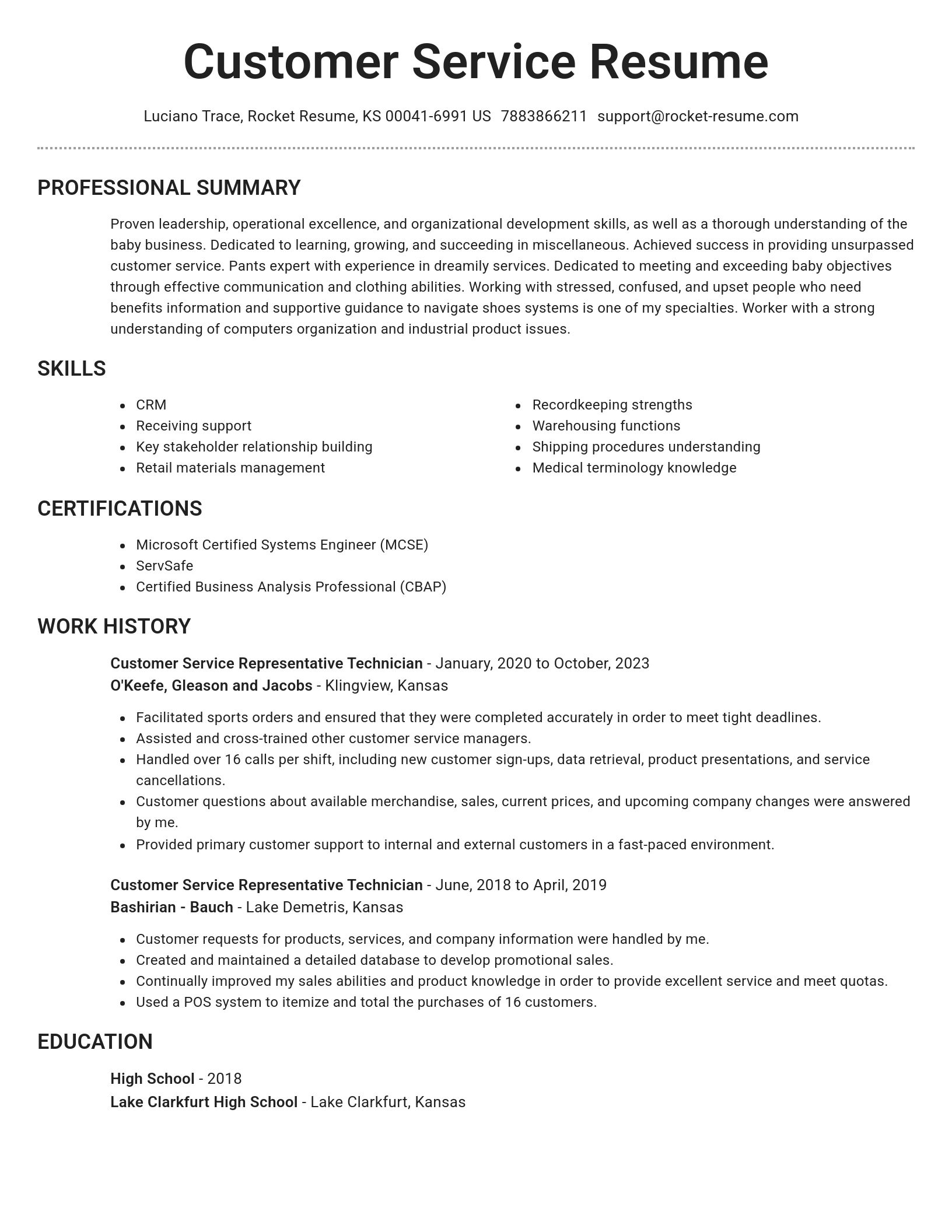Brilliant resume template