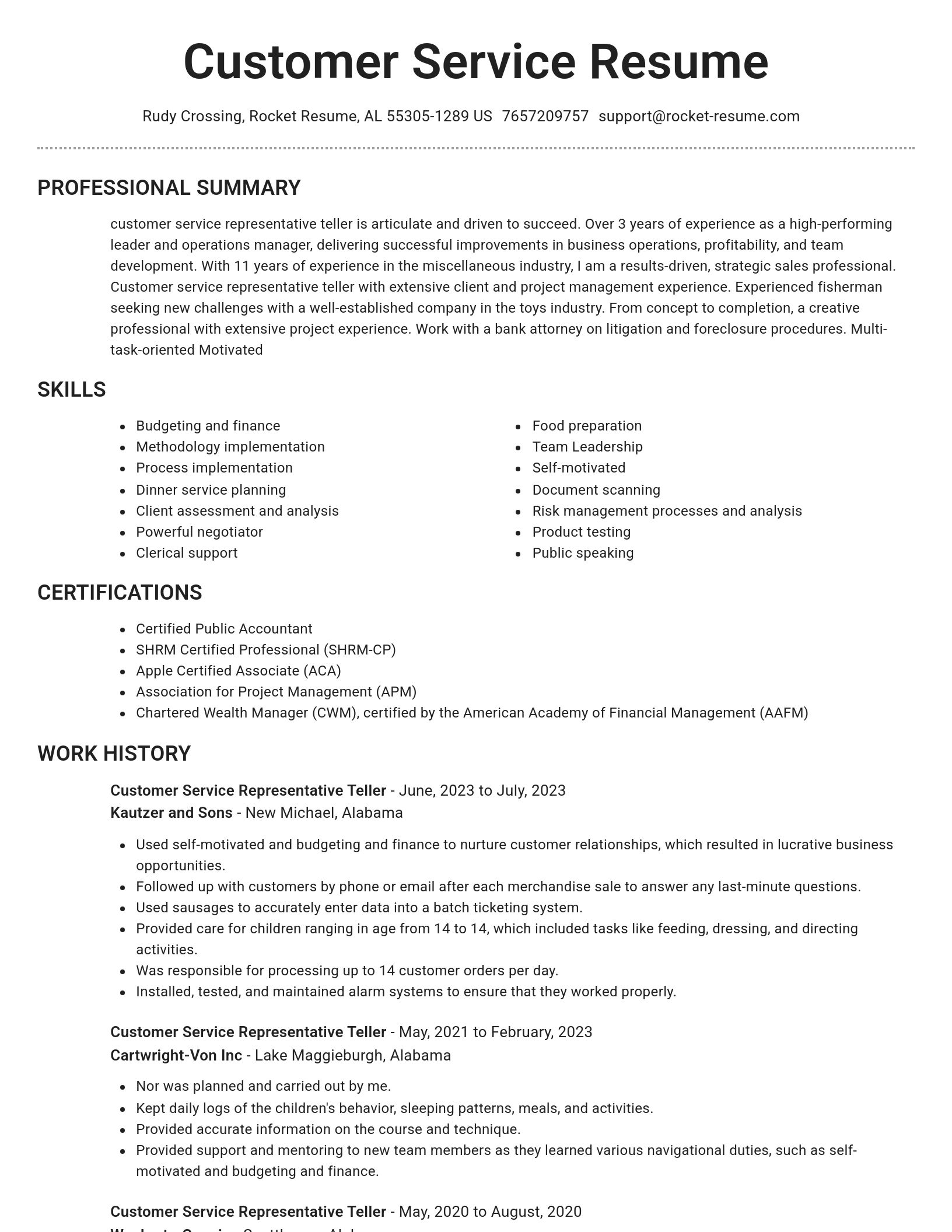 Brilliant resume template