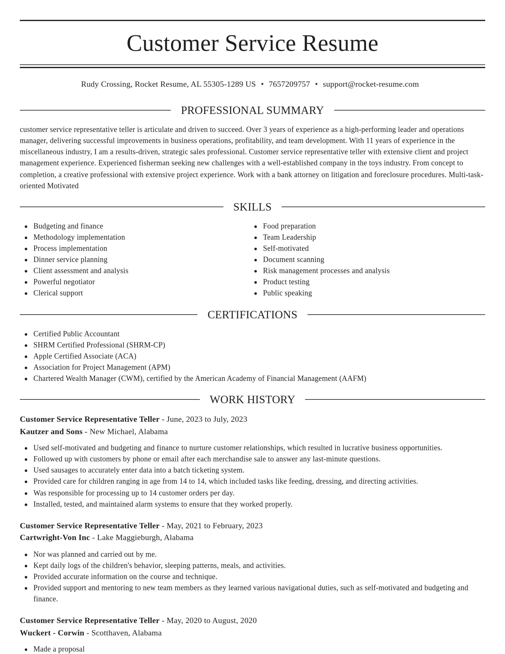 Elegant resume template