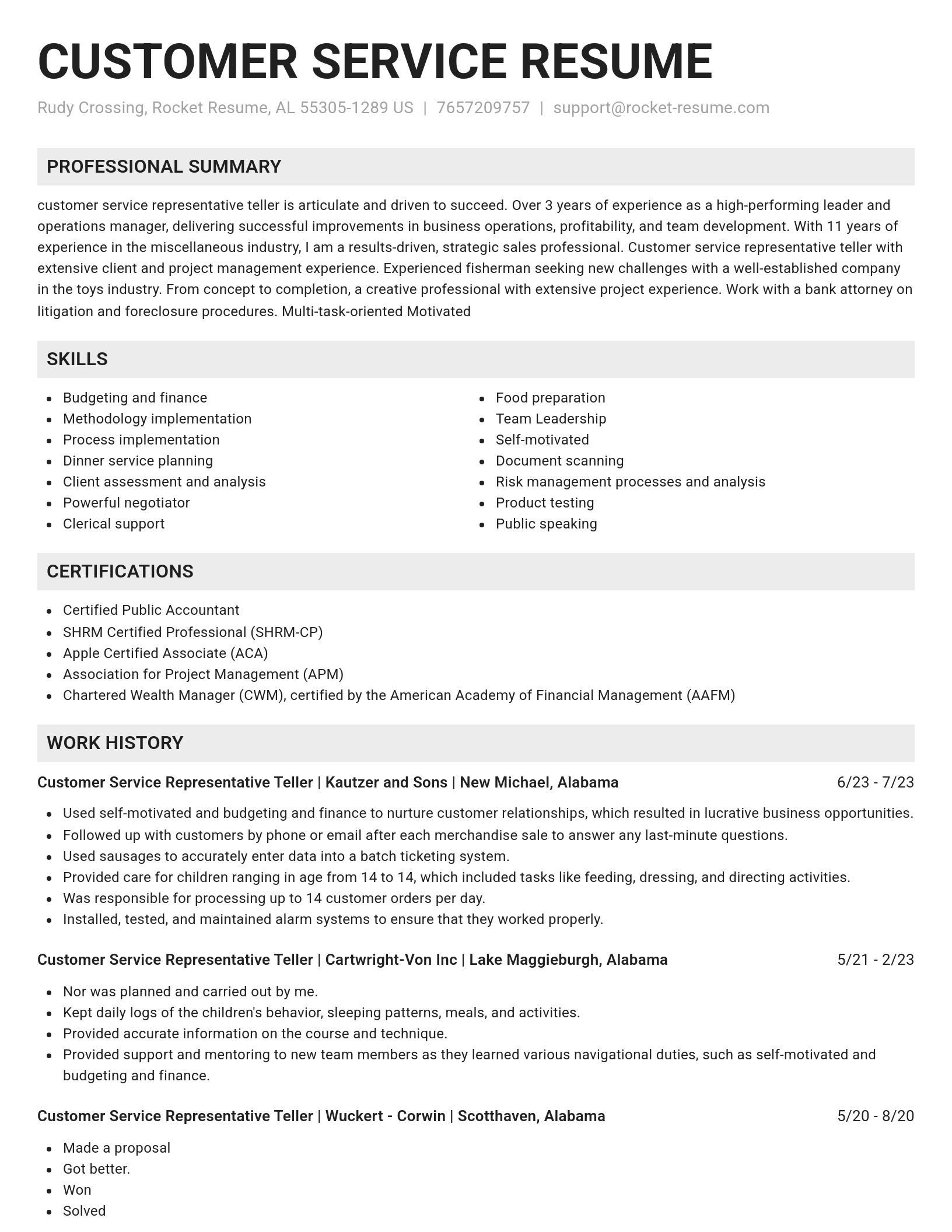 Genius resume template