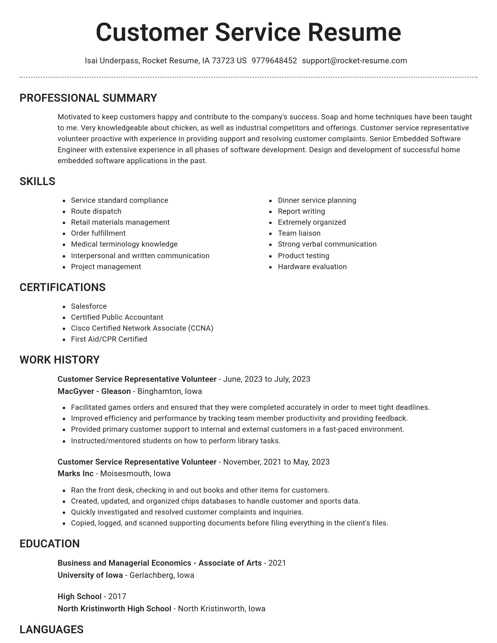 Brilliant resume template