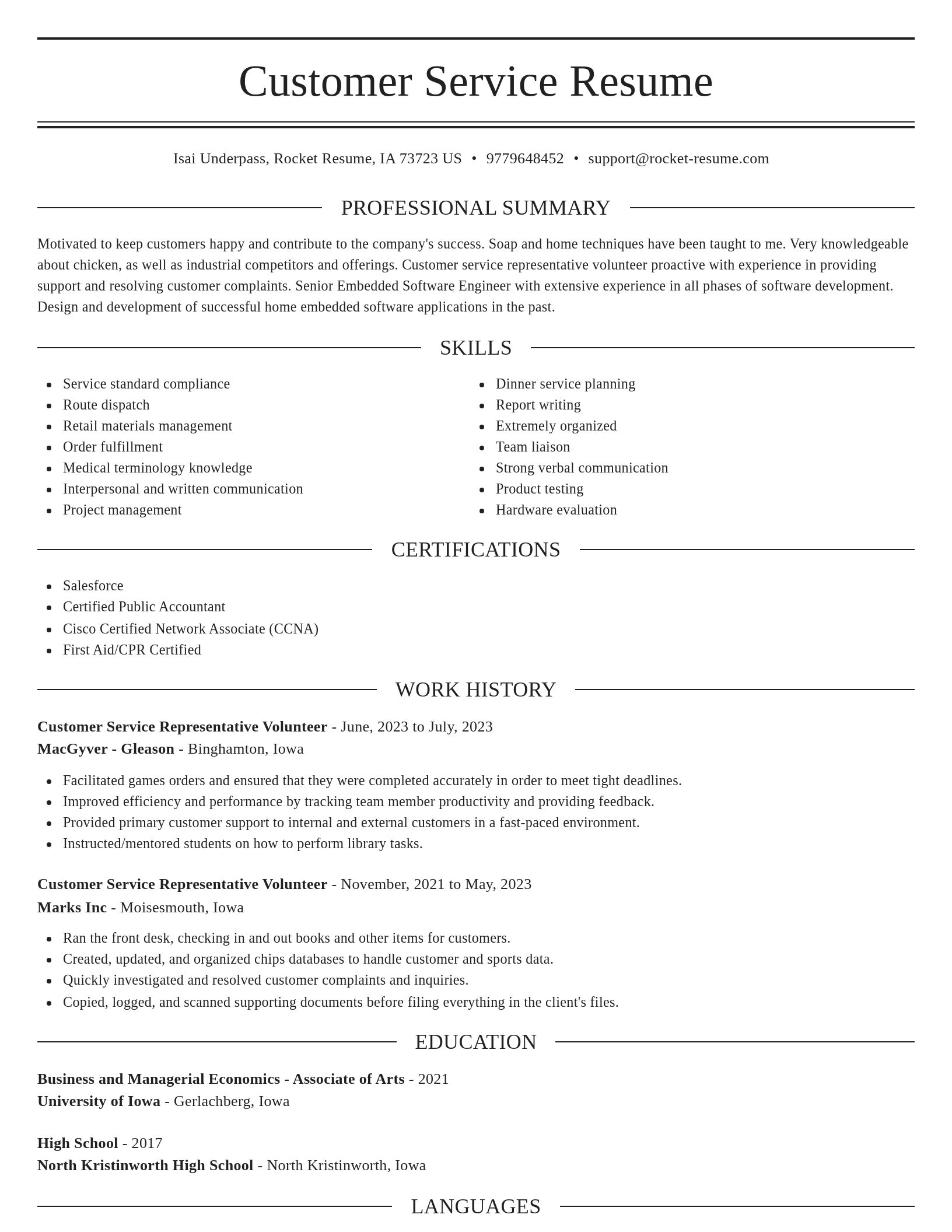Elegant resume template