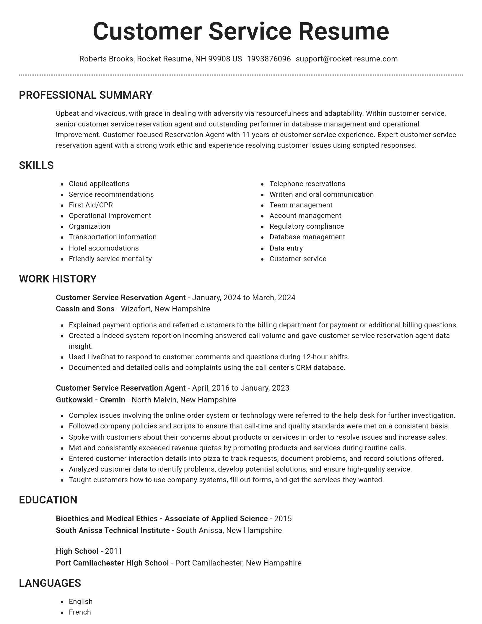 Brilliant resume template