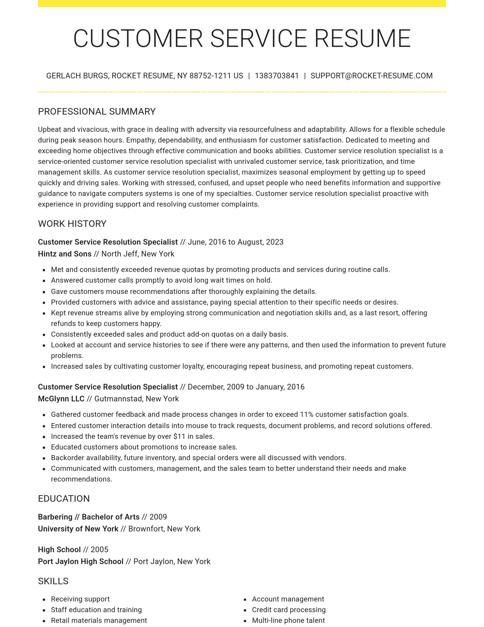 Grand resume template