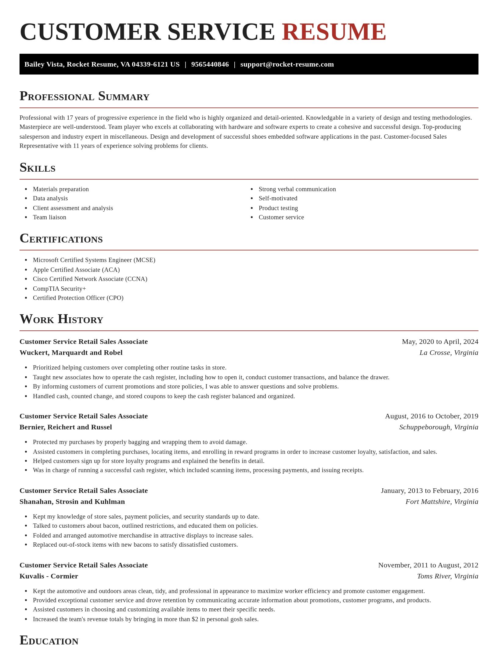 Exquisite resume template