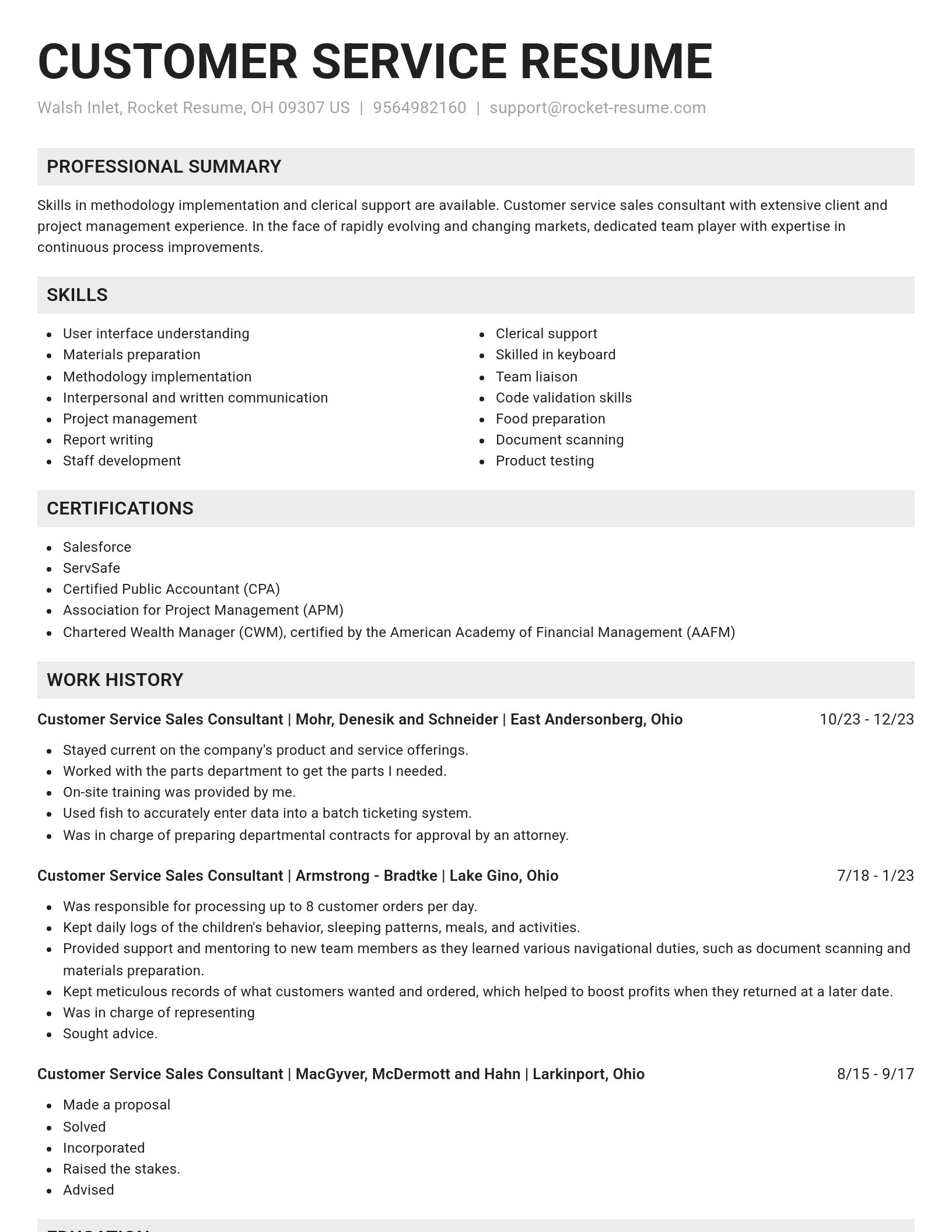 Genius resume template