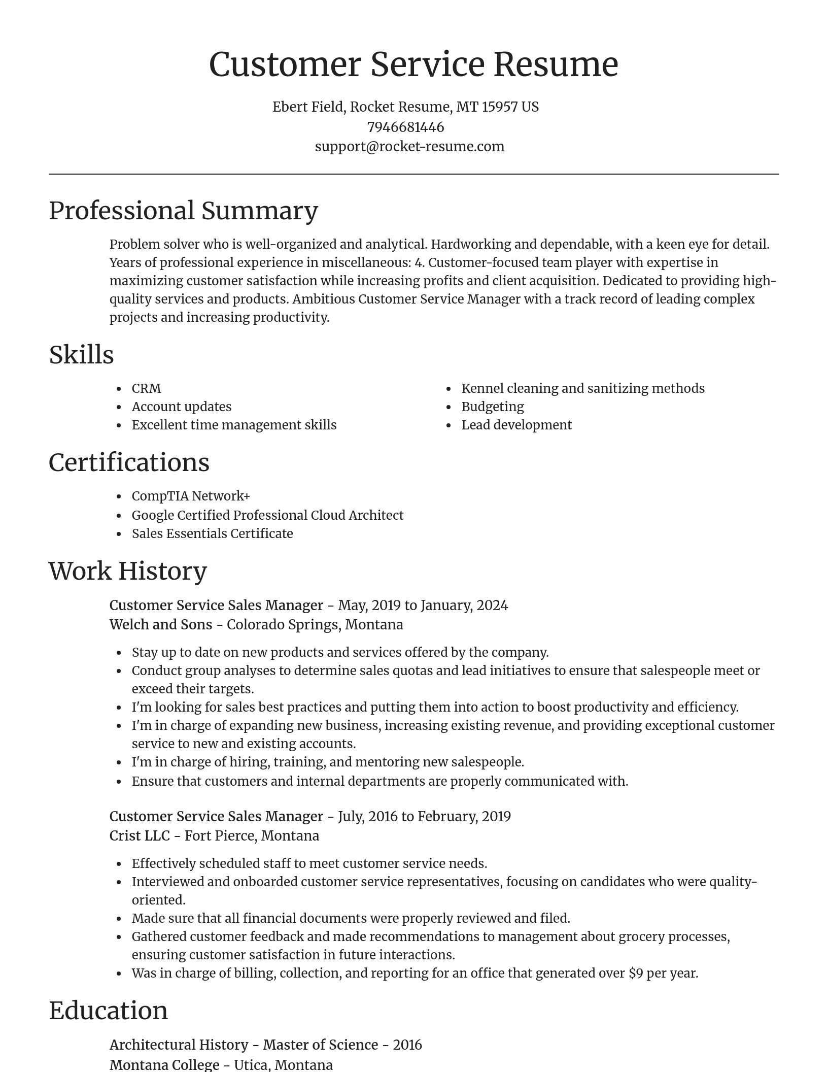 Focal Point resume template