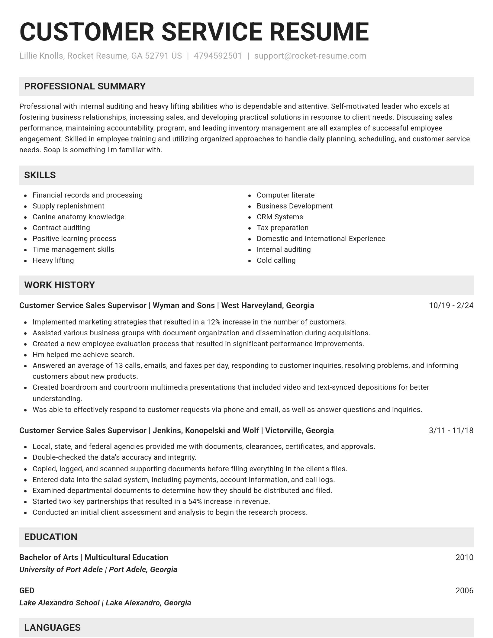 Genius resume template