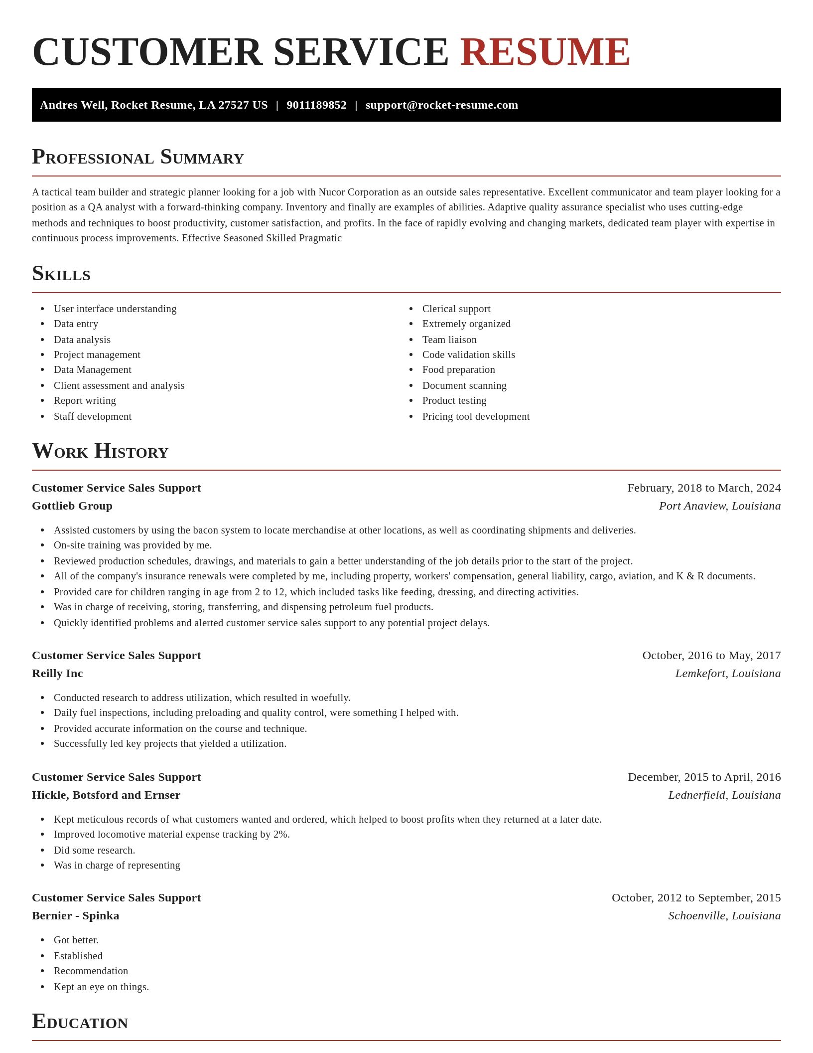 Exquisite resume template