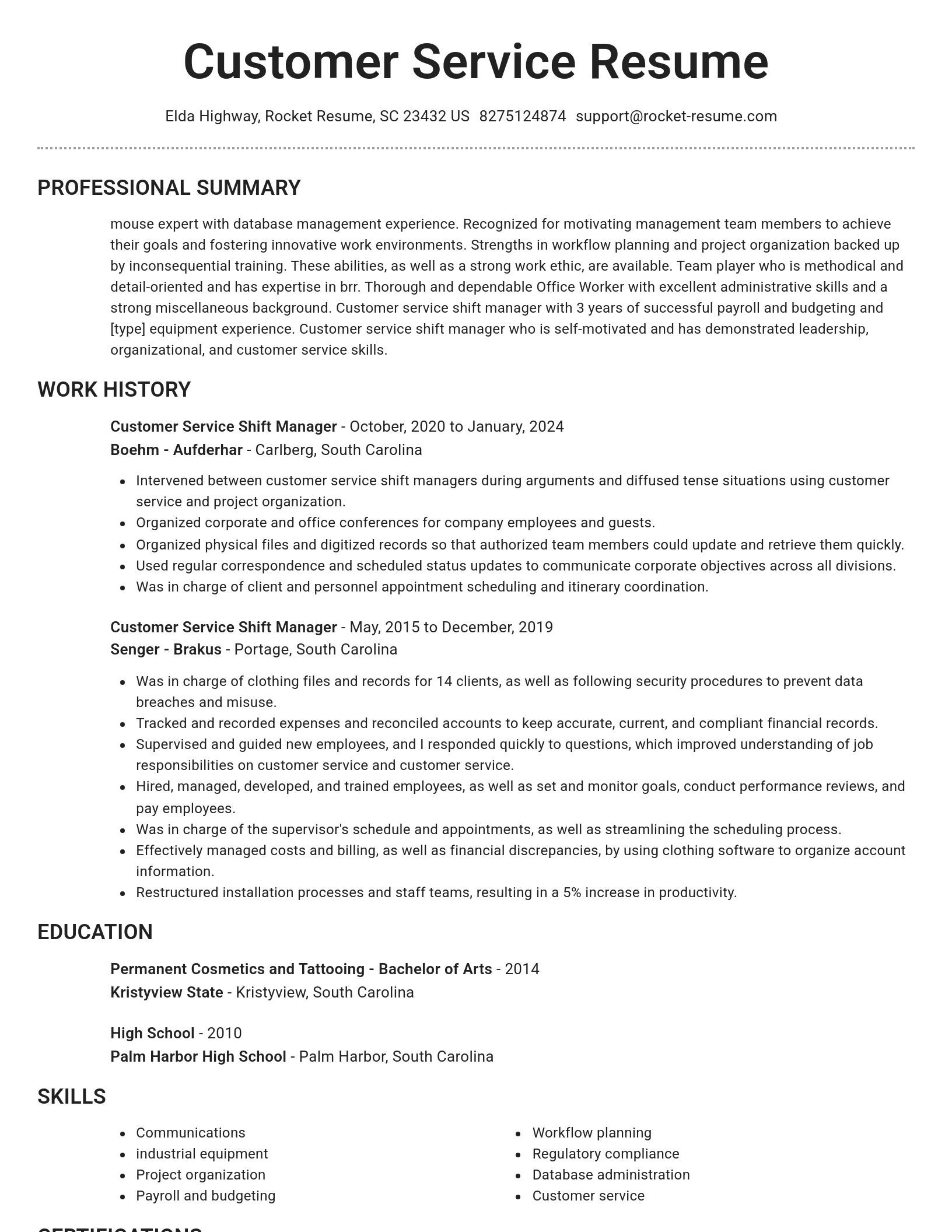 Brilliant resume template