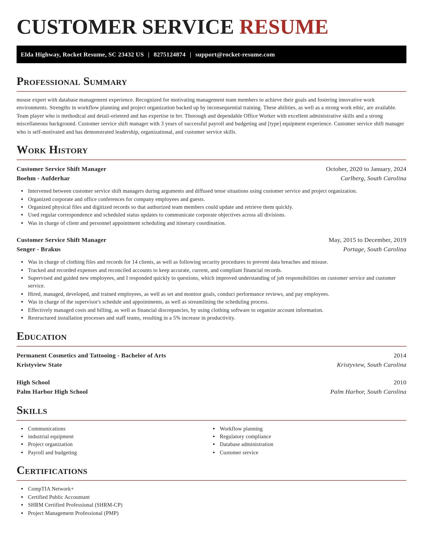 Exquisite resume template