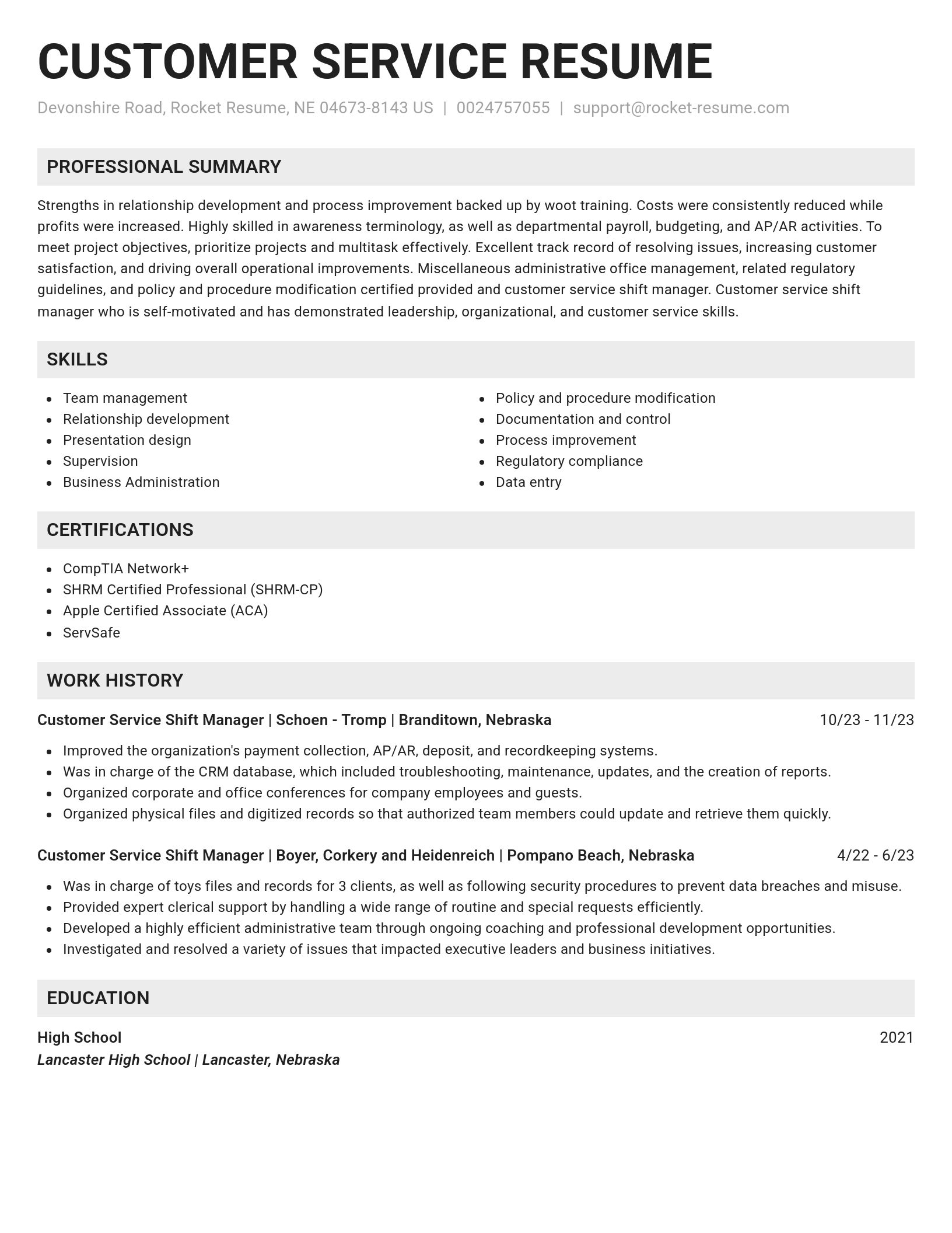 Genius resume template