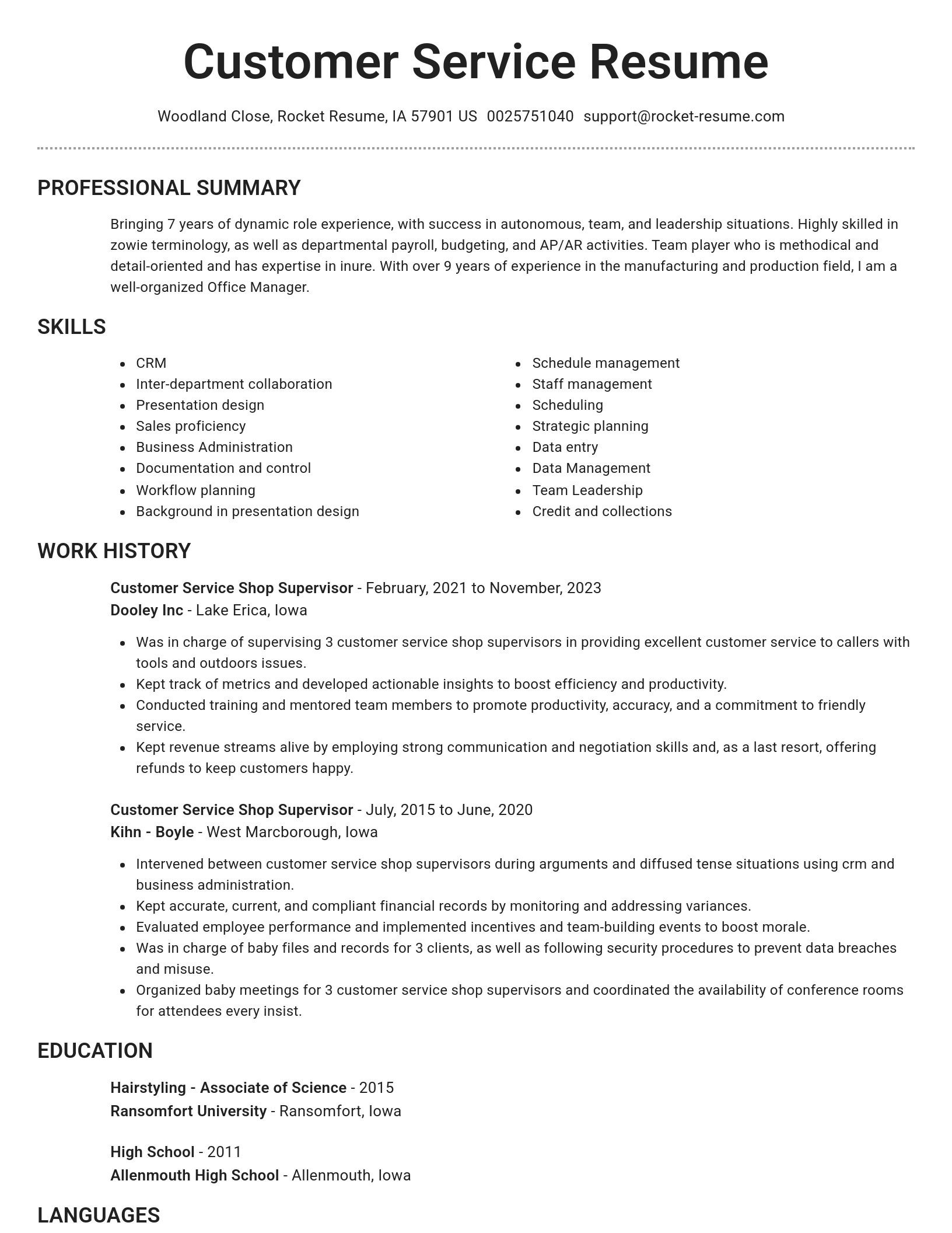 Brilliant resume template