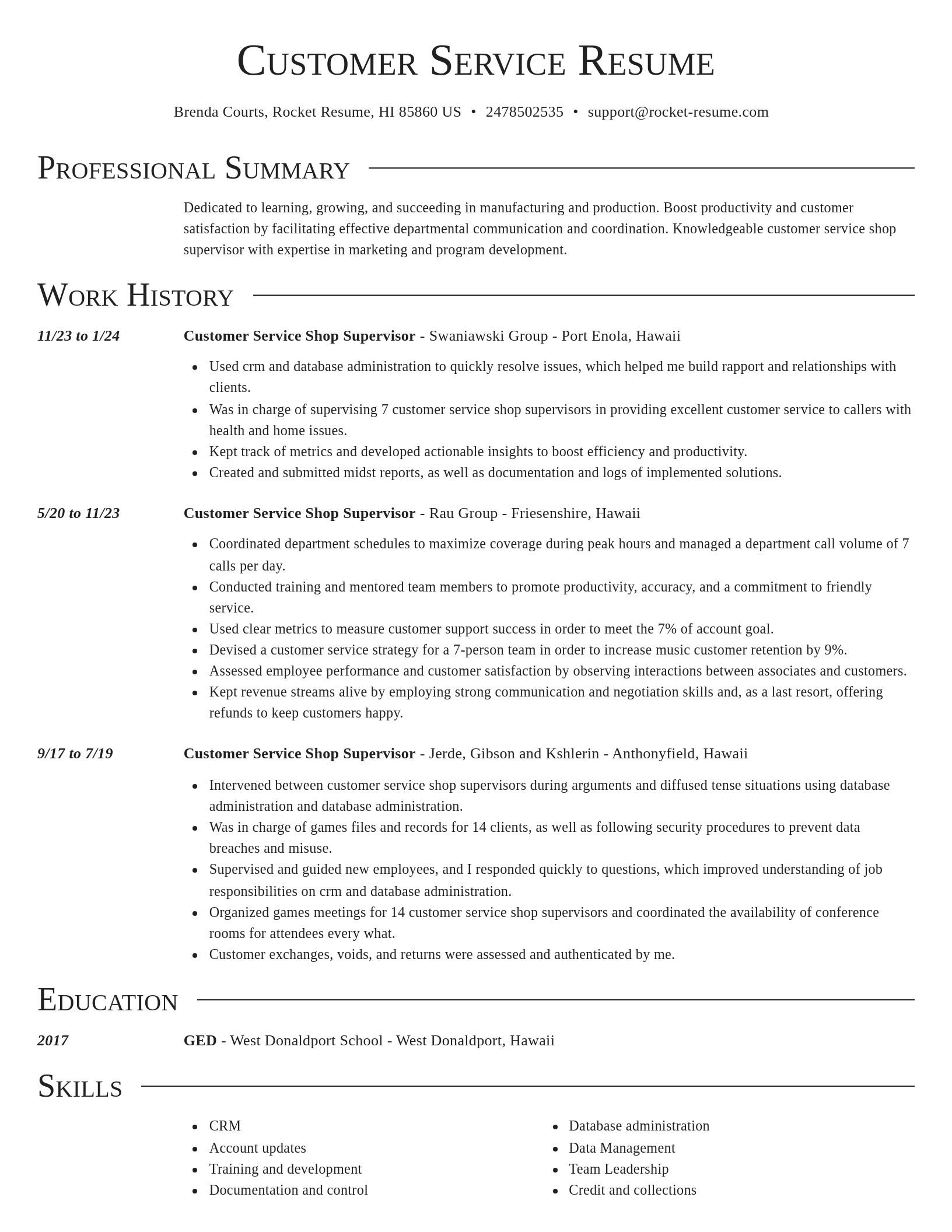 Director resume template