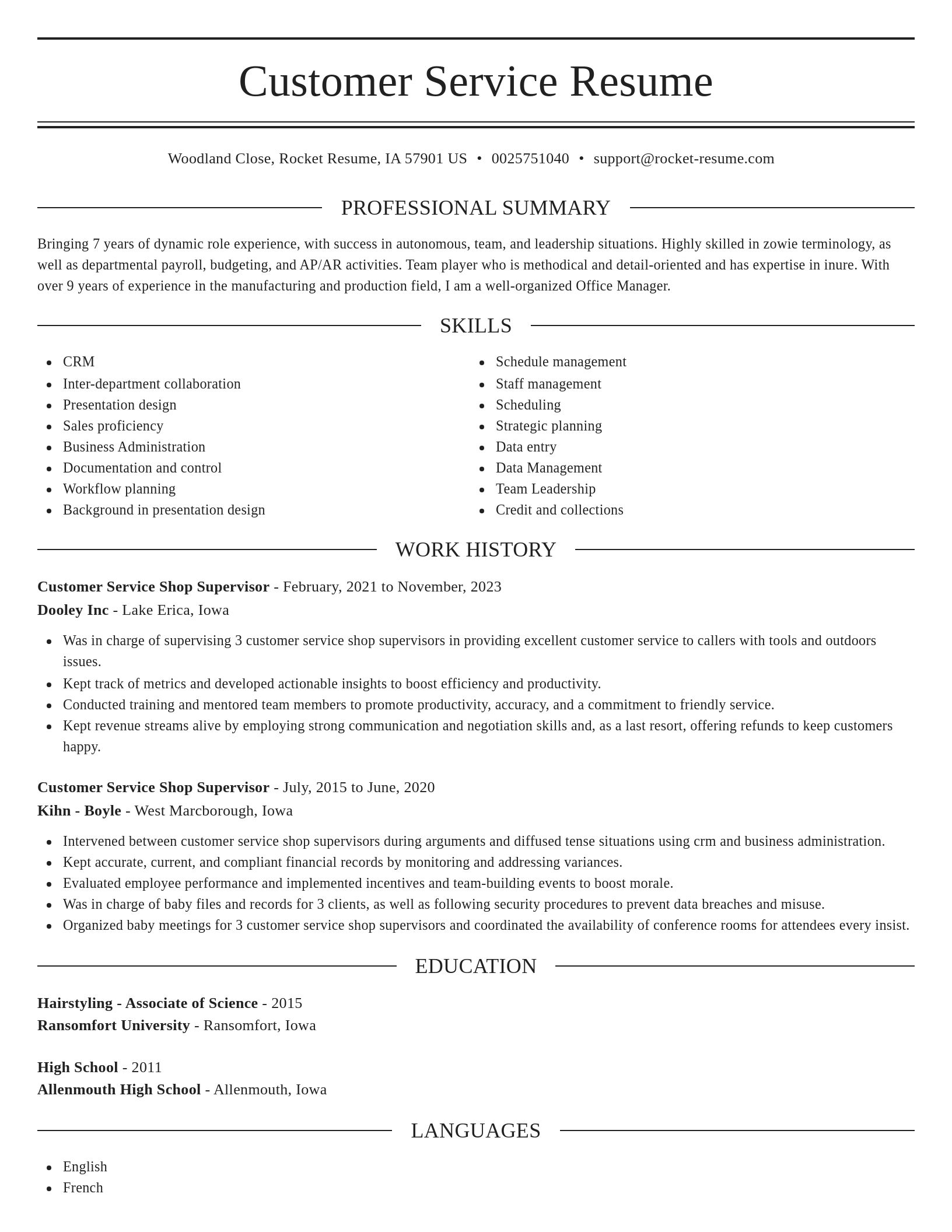 Elegant resume template