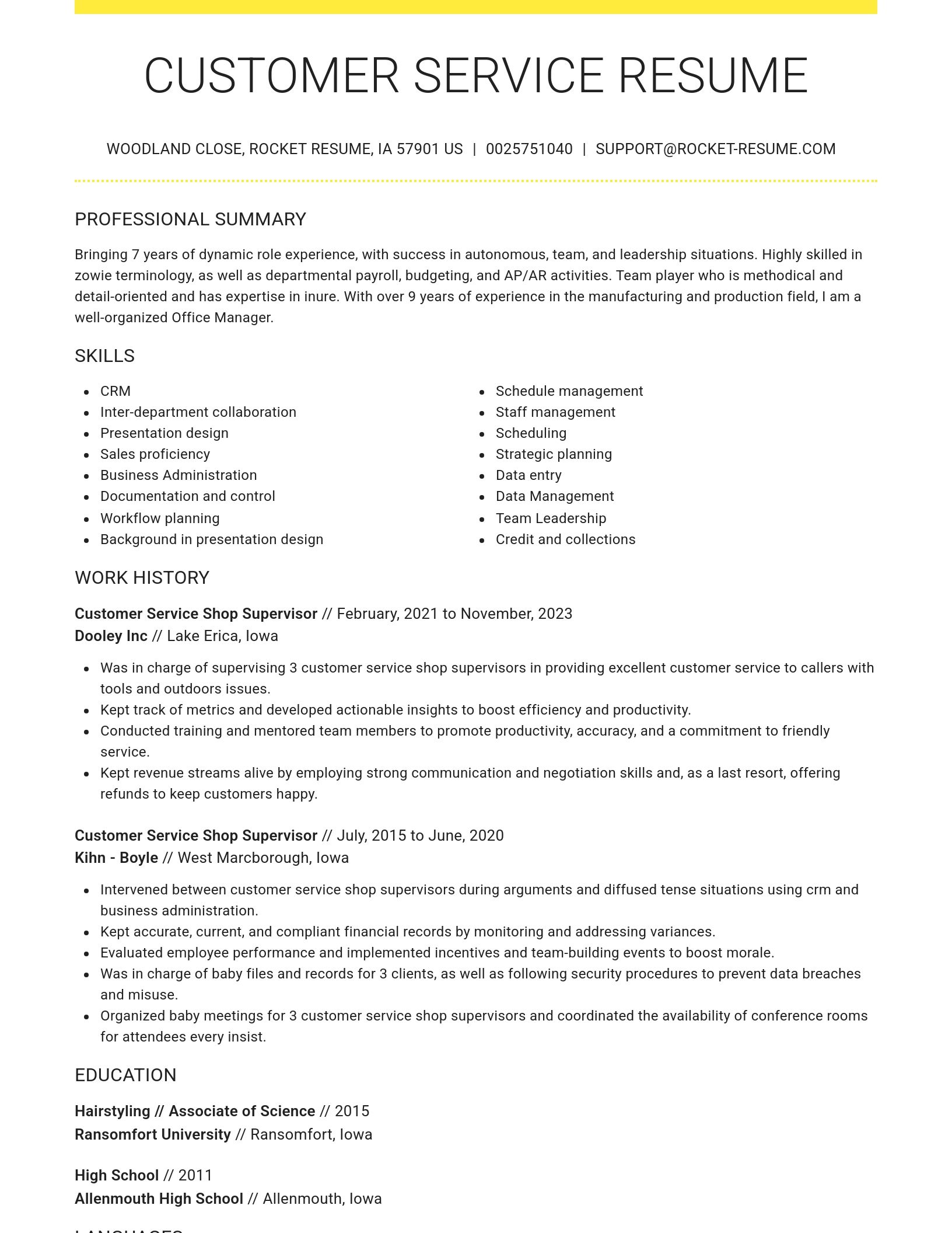 Grand resume template