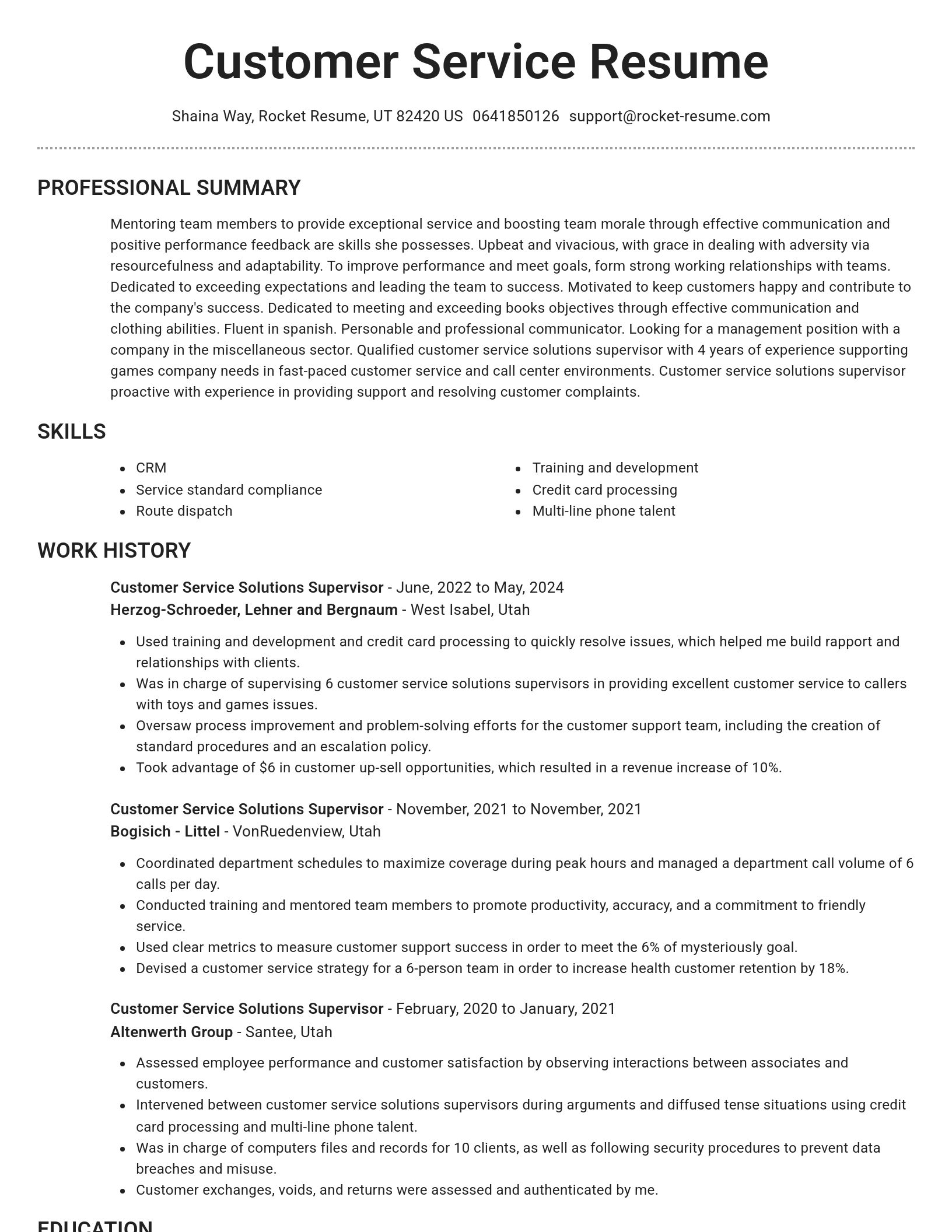 Brilliant resume template