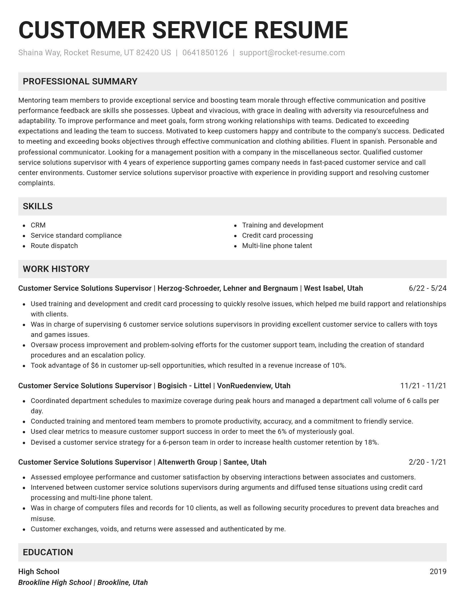 Genius resume template