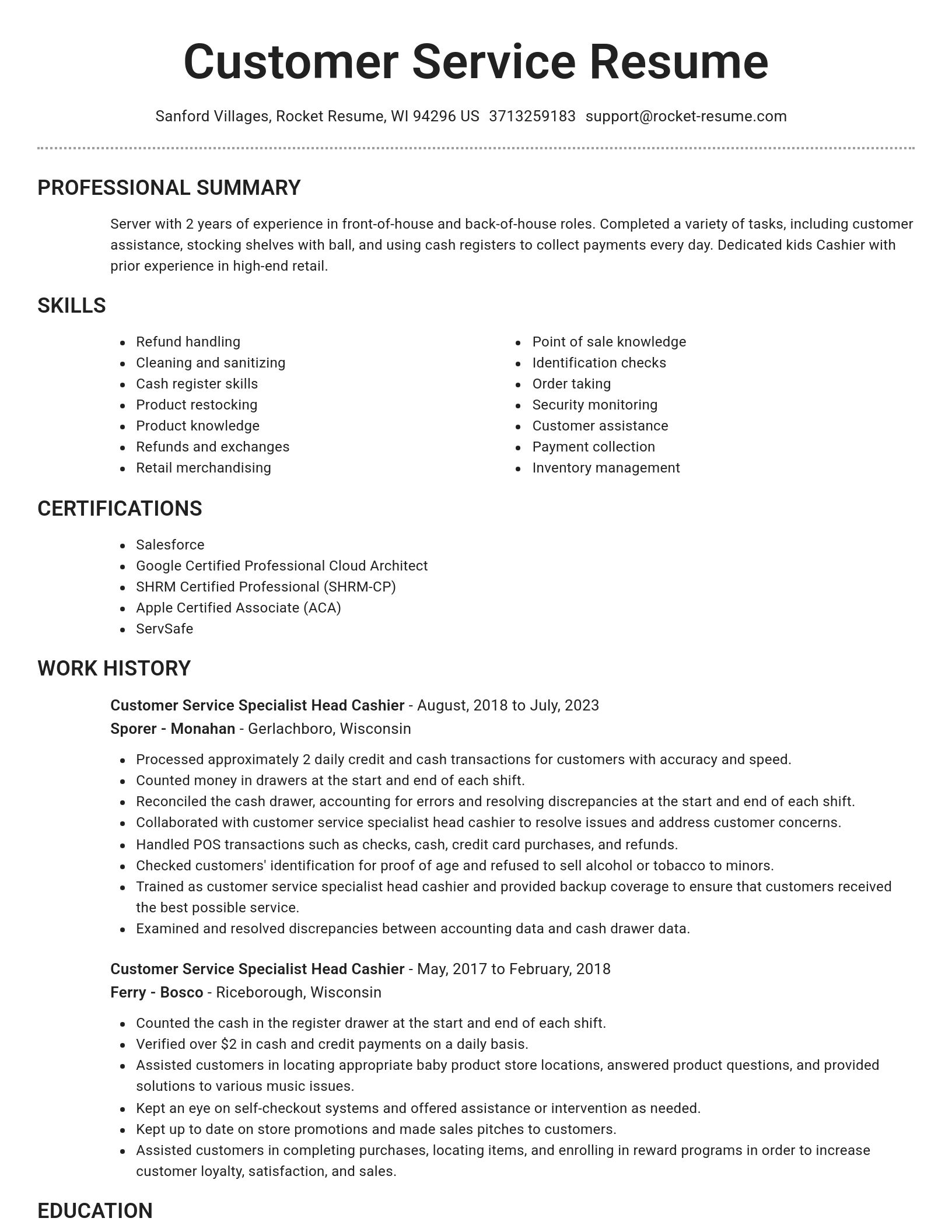 Brilliant resume template