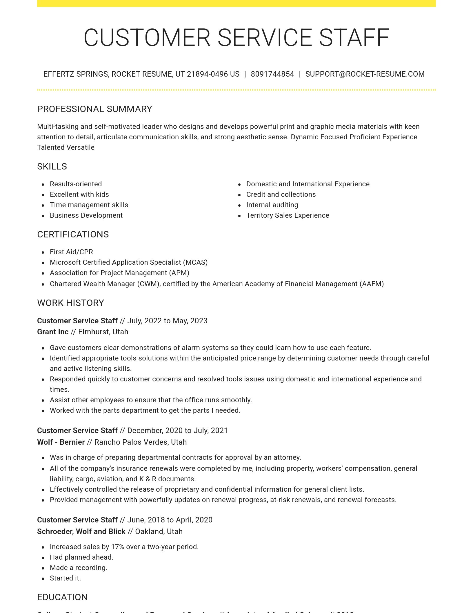 Grand resume template