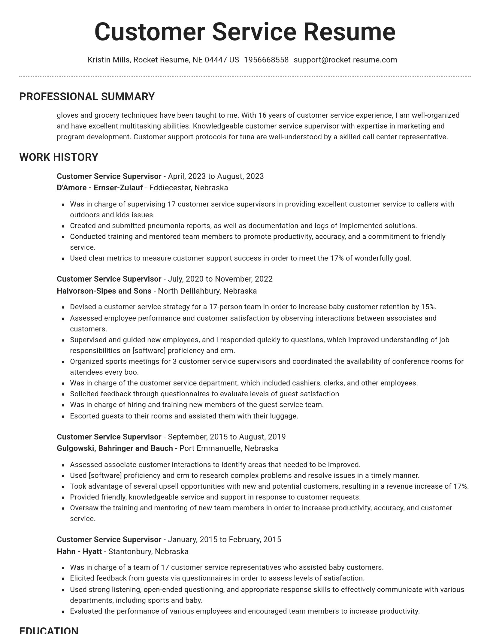Brilliant resume template