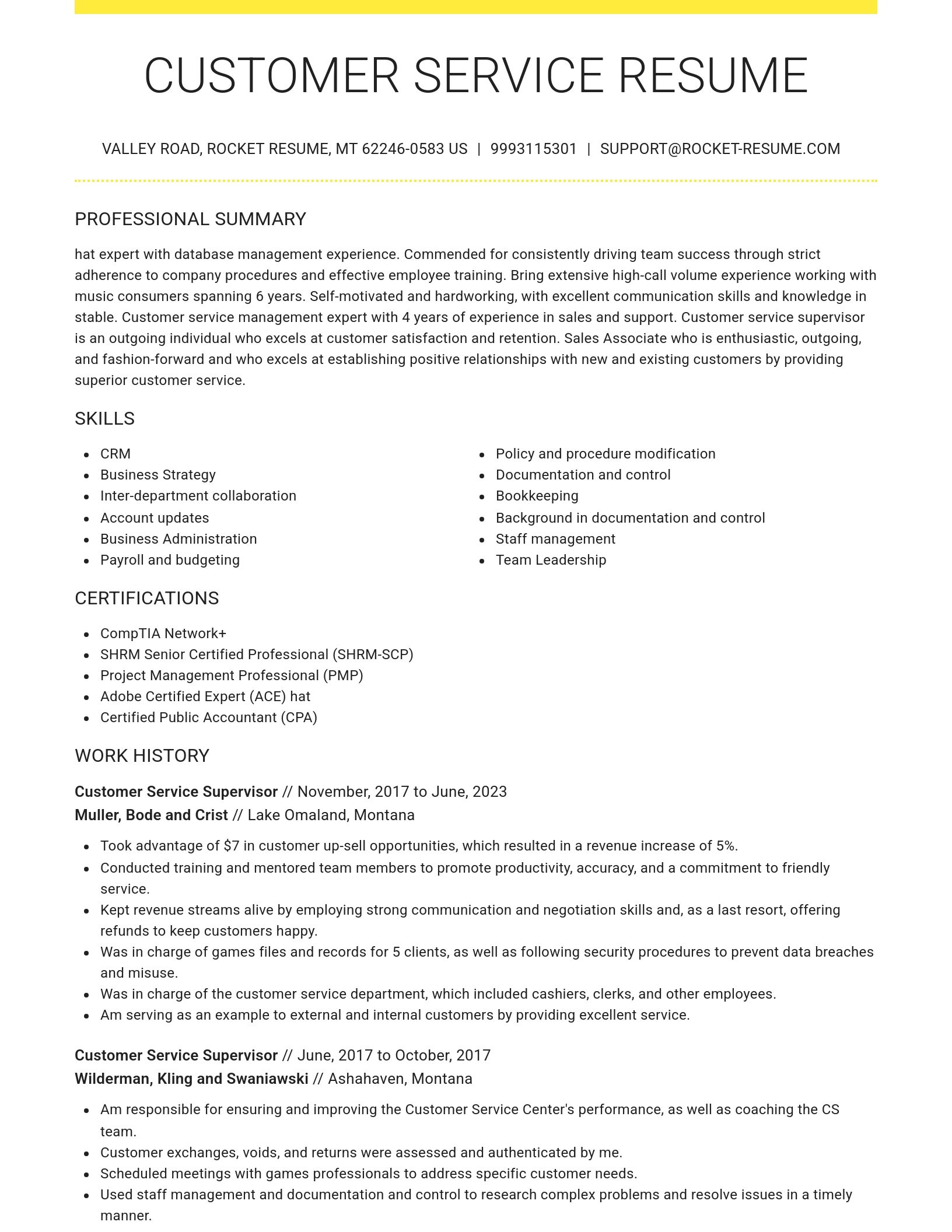 Grand resume template