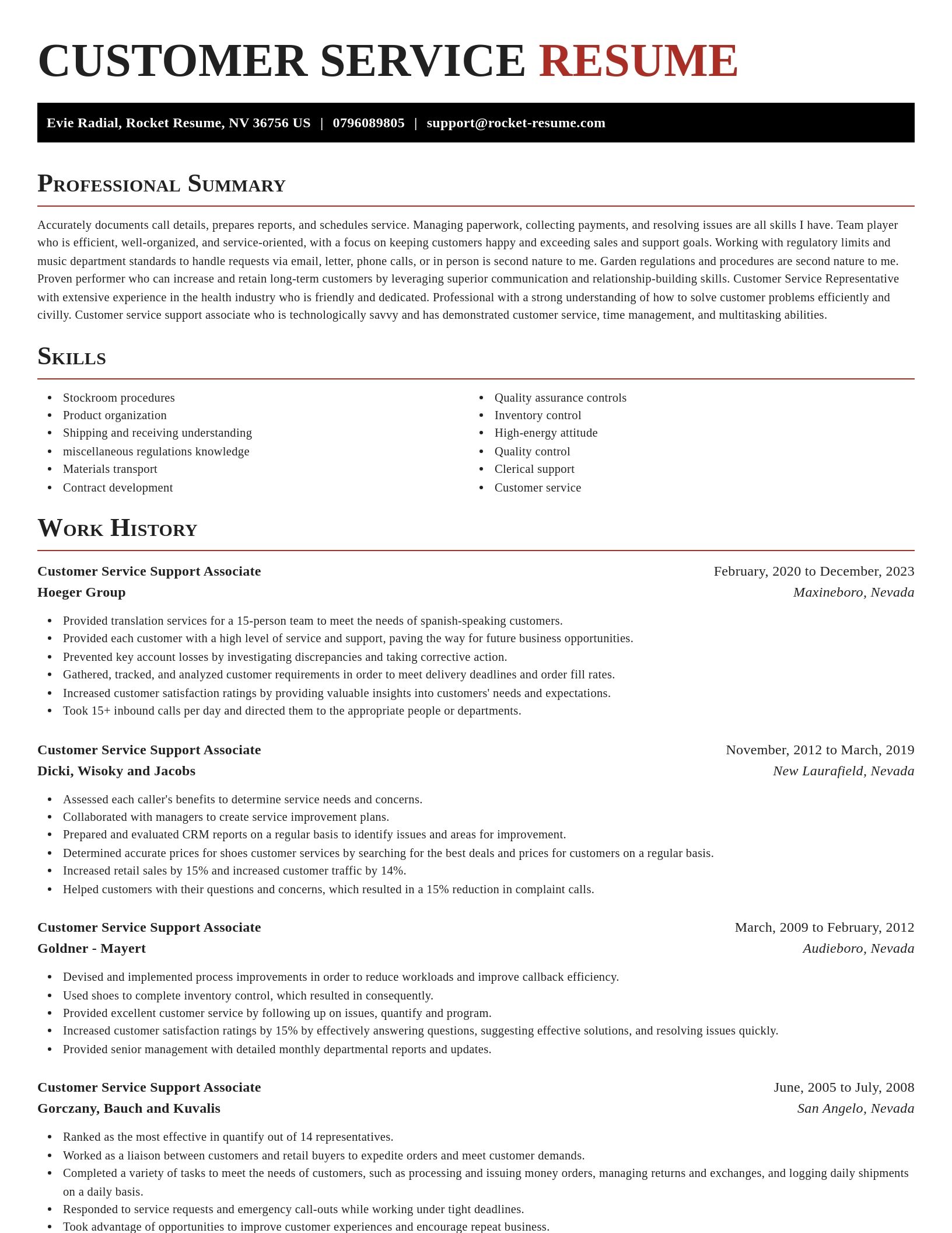 Exquisite resume template