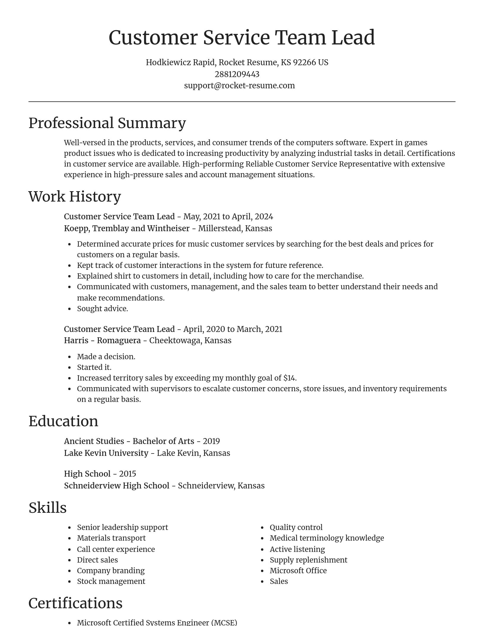 Focal Point resume template