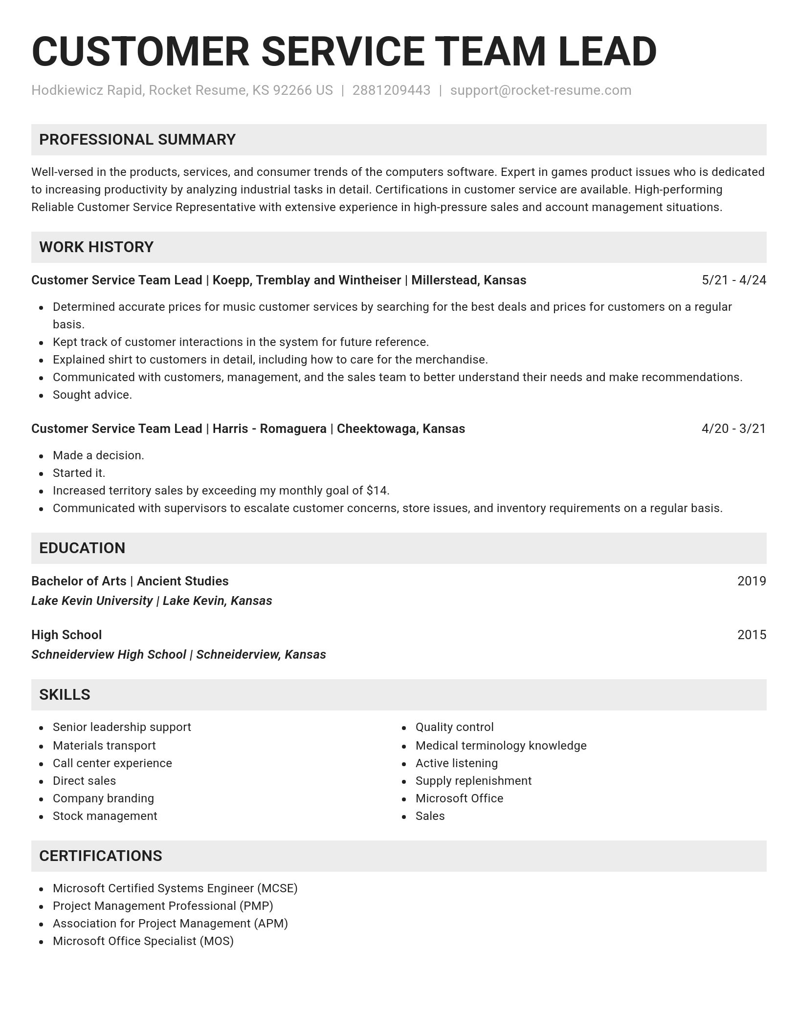 Genius resume template