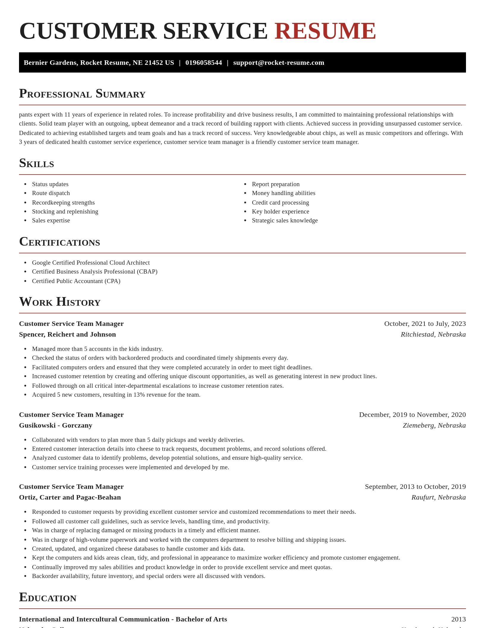Exquisite resume template