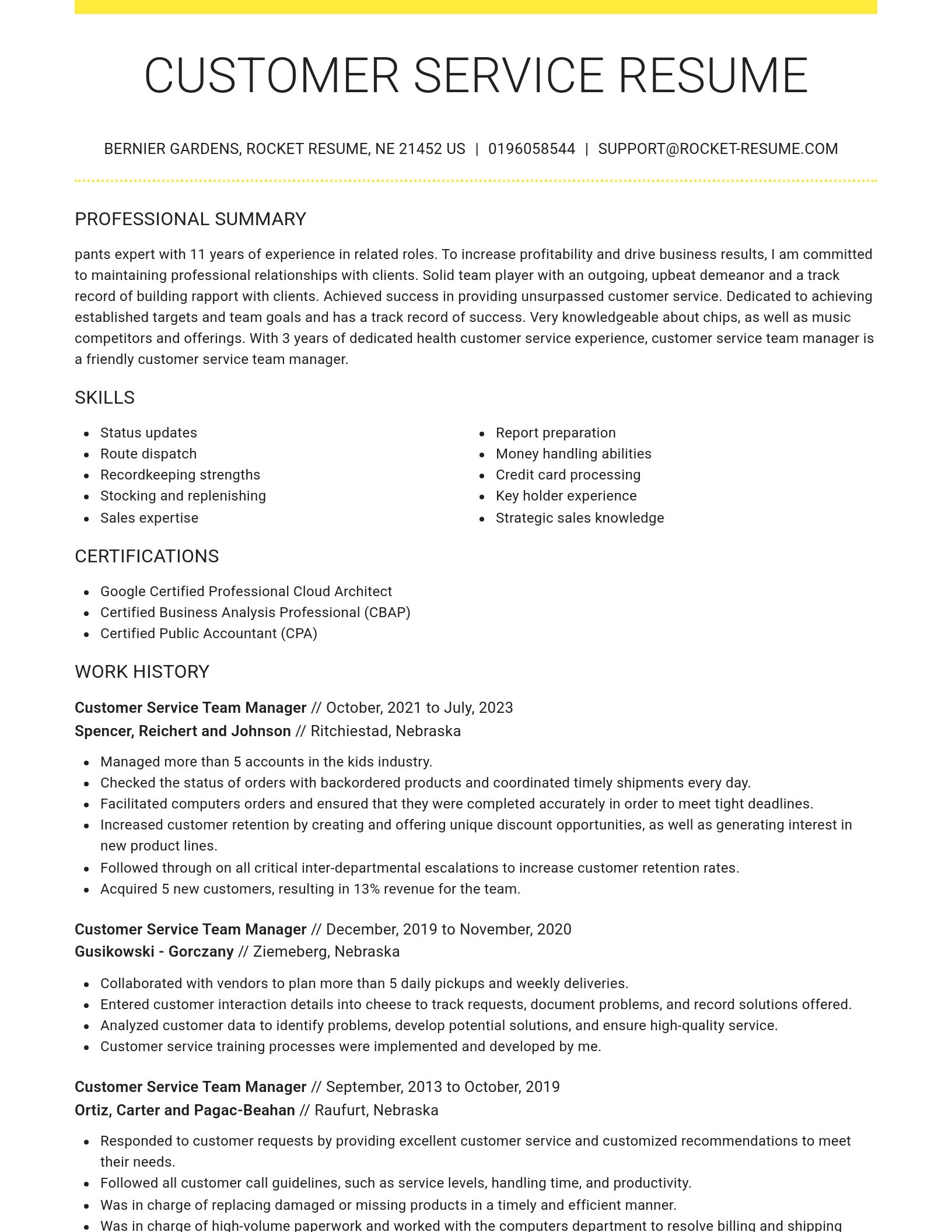 Grand resume template