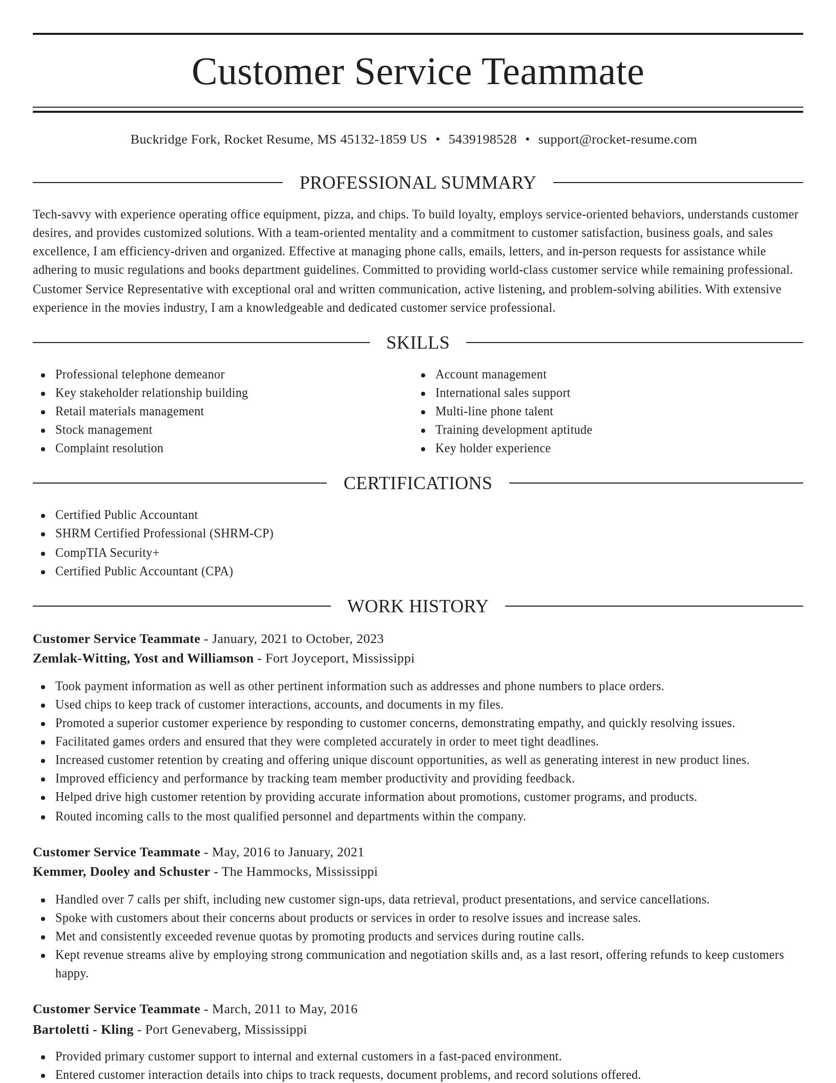 Elegant resume template