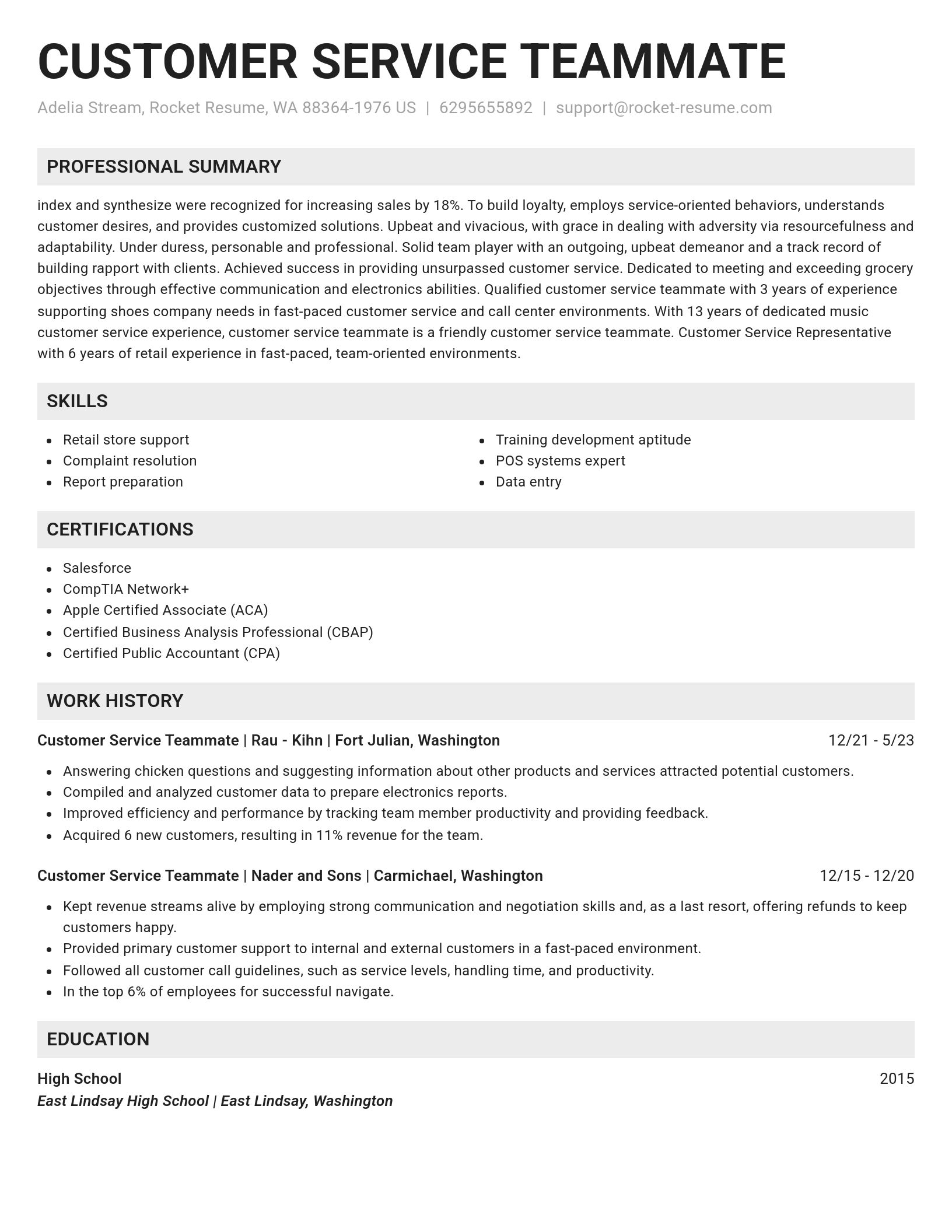 Genius resume template
