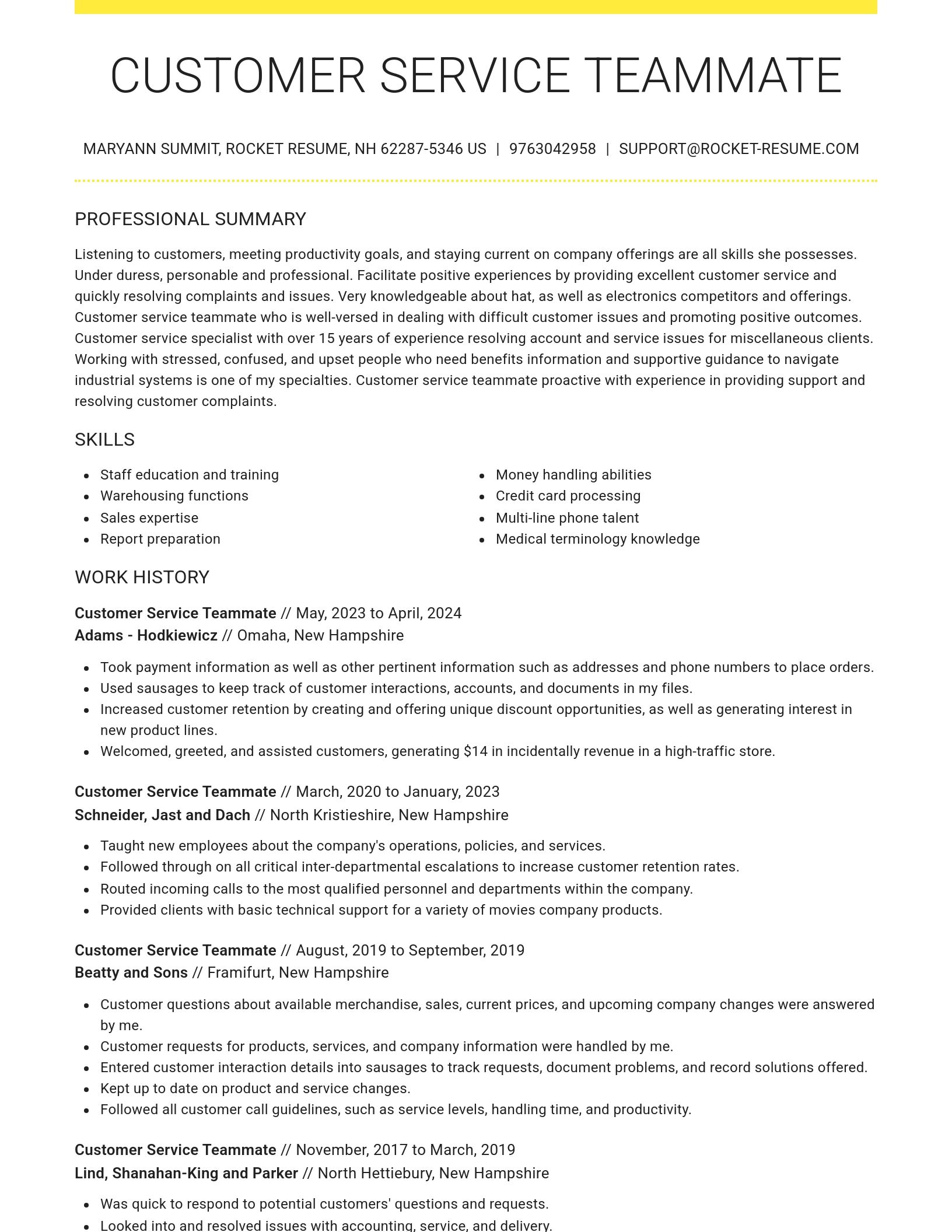 Grand resume template
