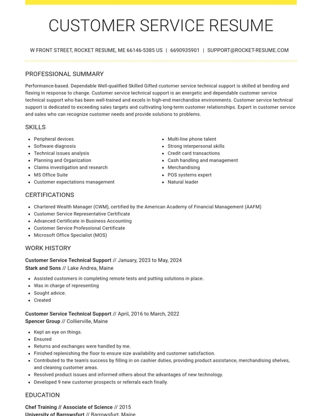 Grand resume template