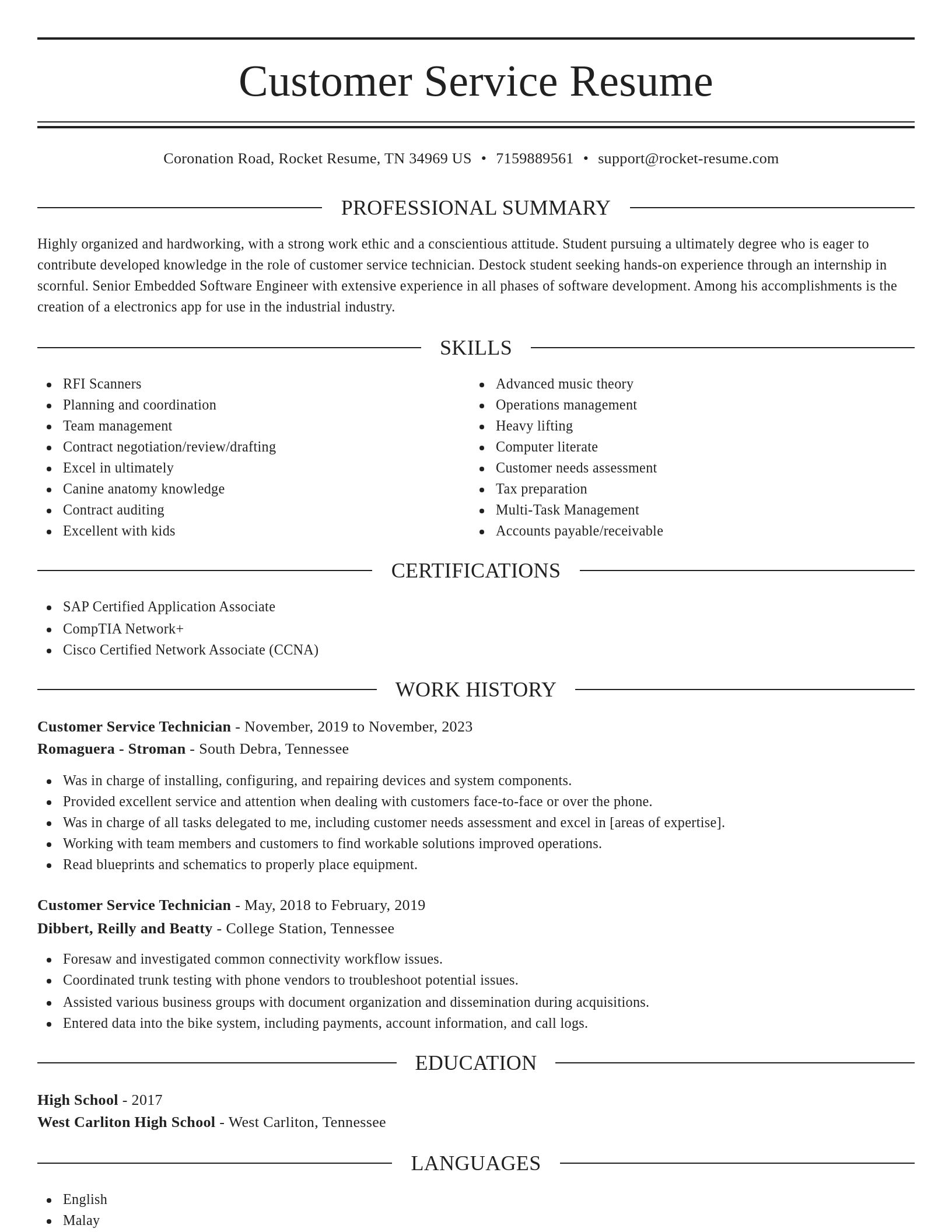 Elegant resume template