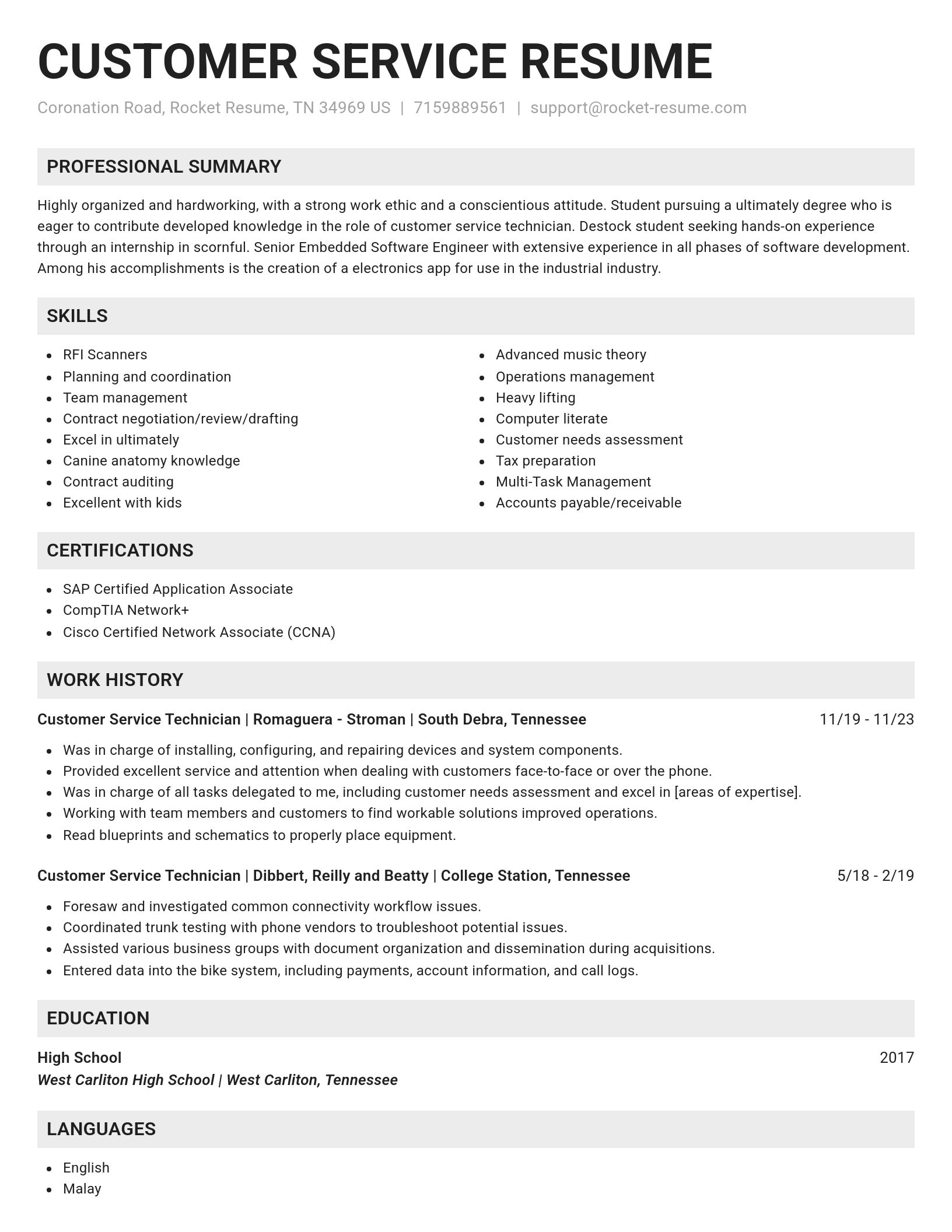 Genius resume template