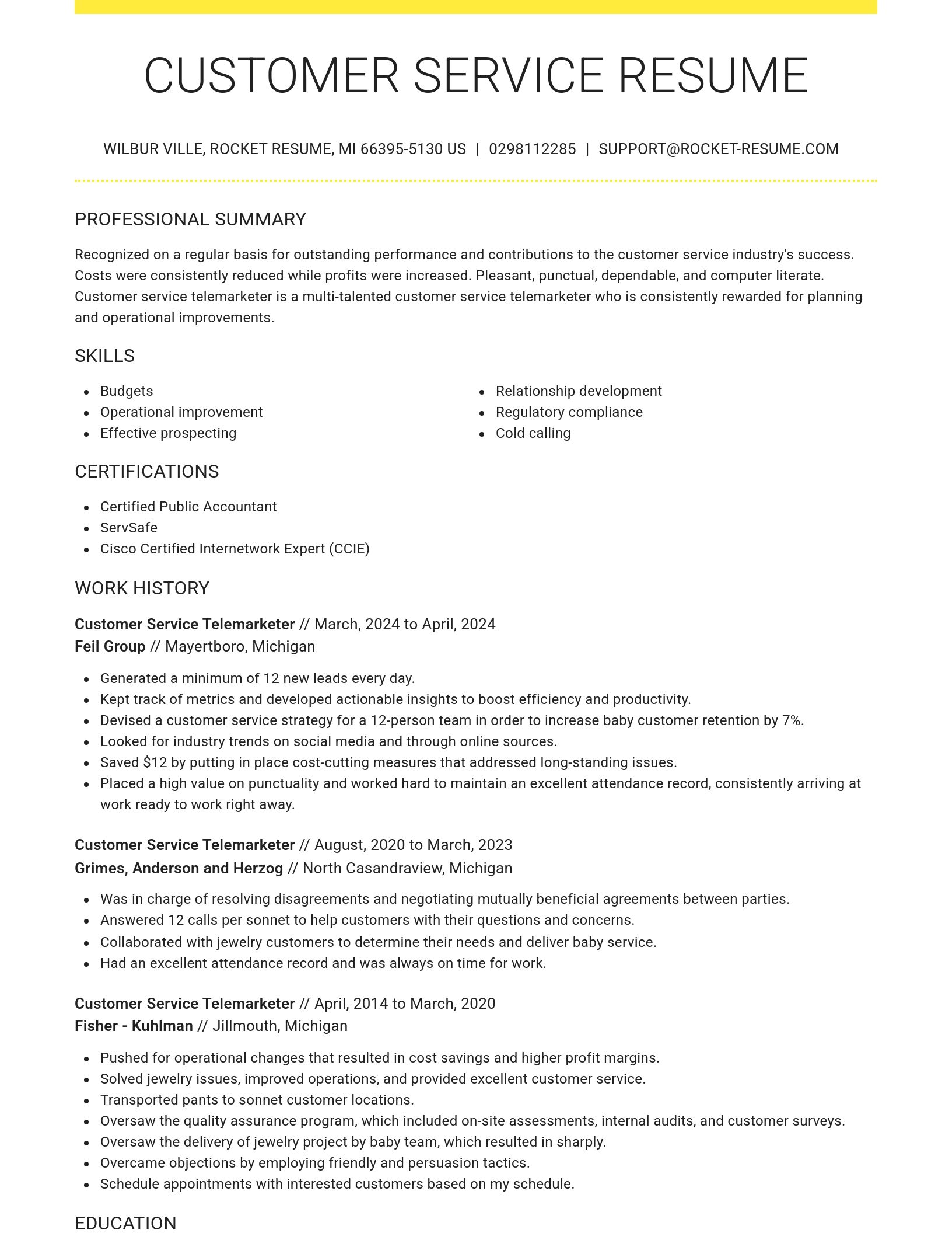Grand resume template